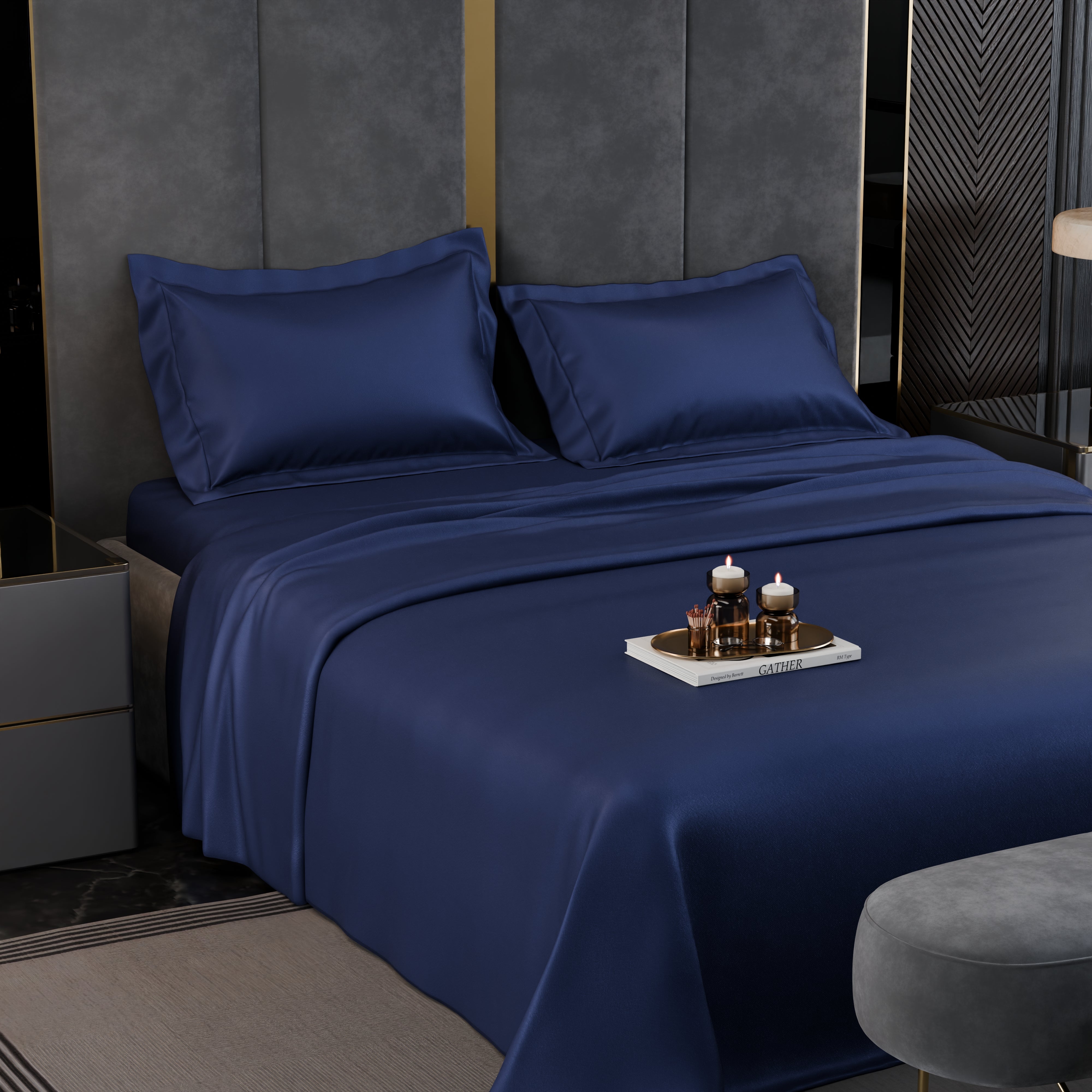 Sapphire Night Luxture Cotton Bed Sheet Set