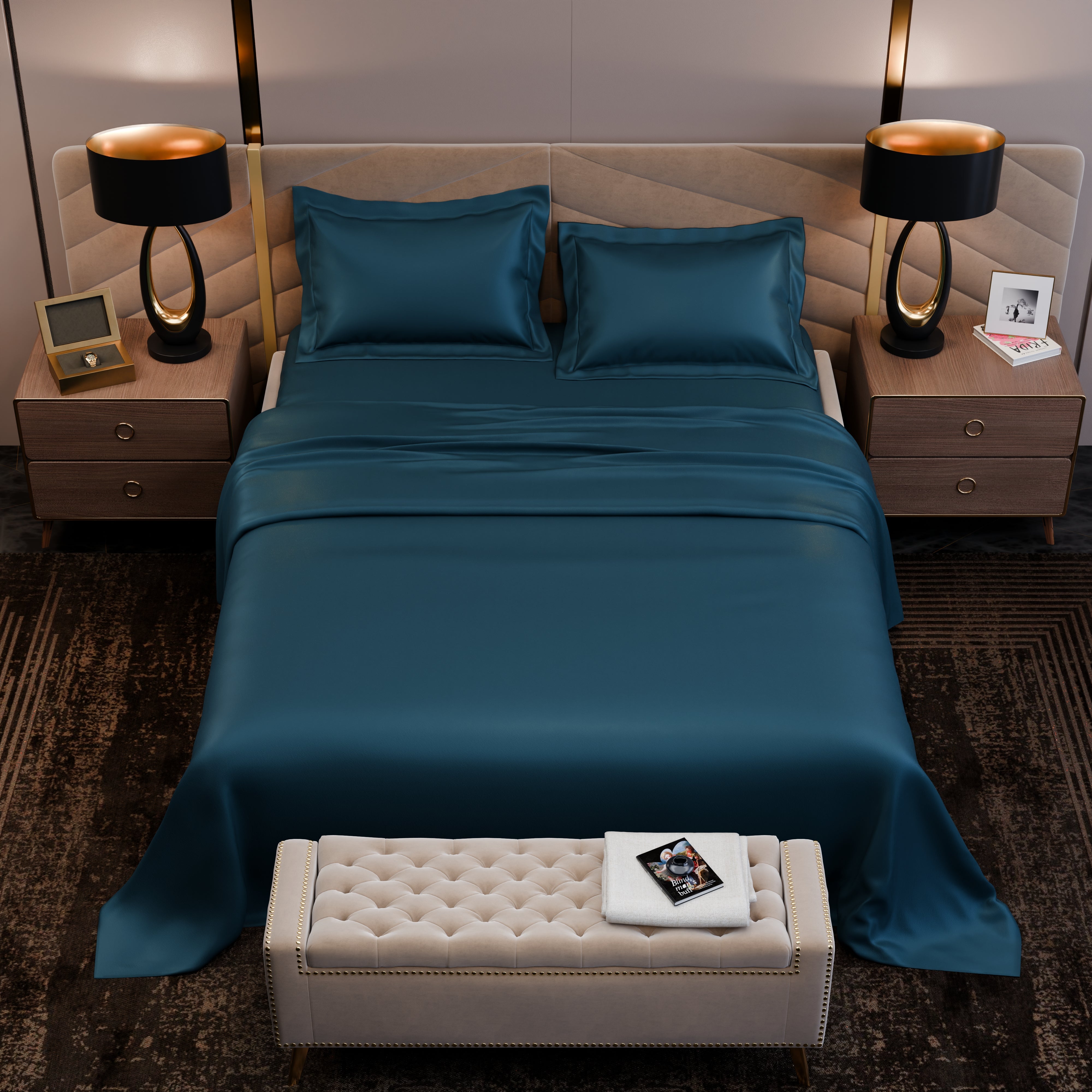 Ocean Azure Luxture Cotton Bed Sheet Set