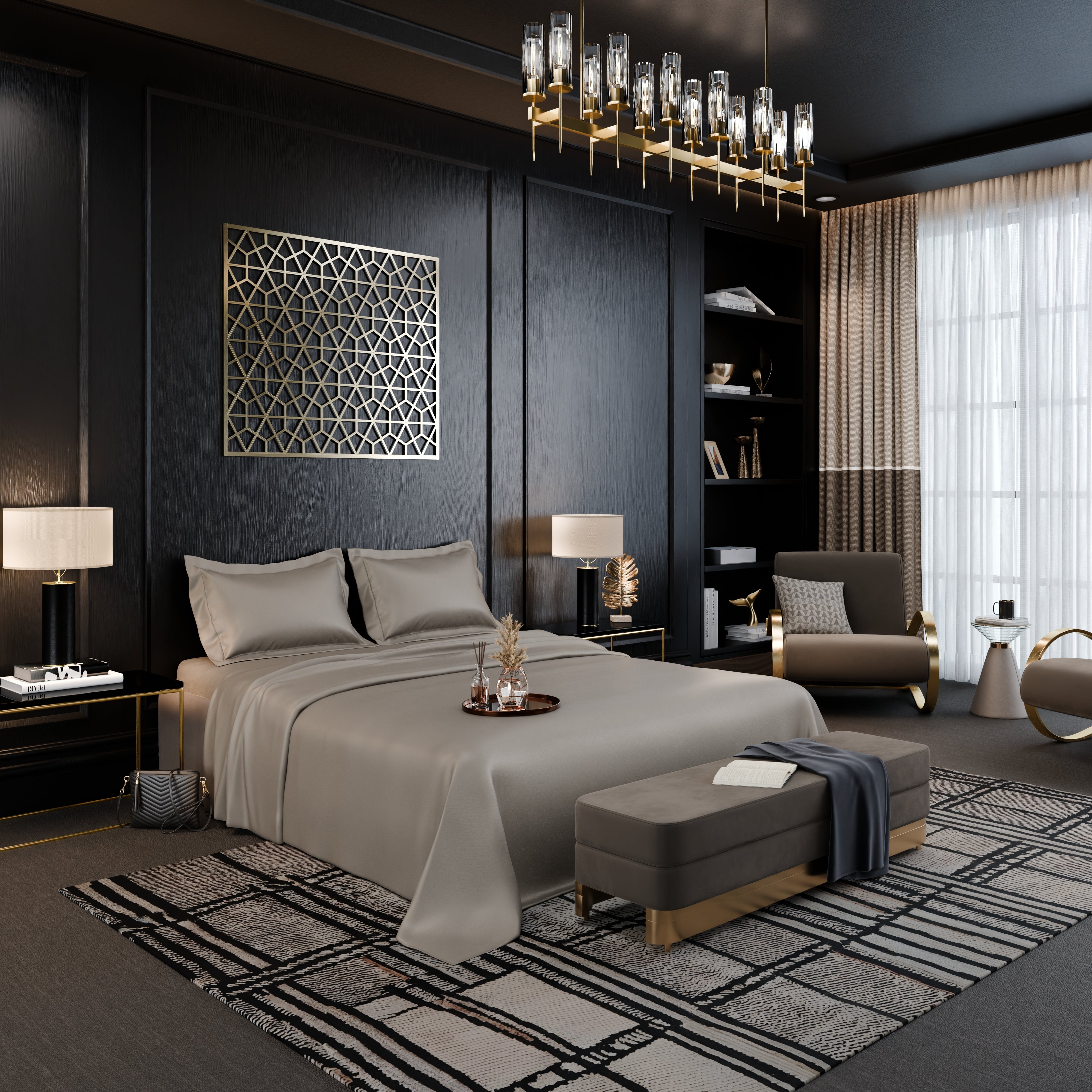 Dune Dusk Luxture Cotton Bed Sheet Set