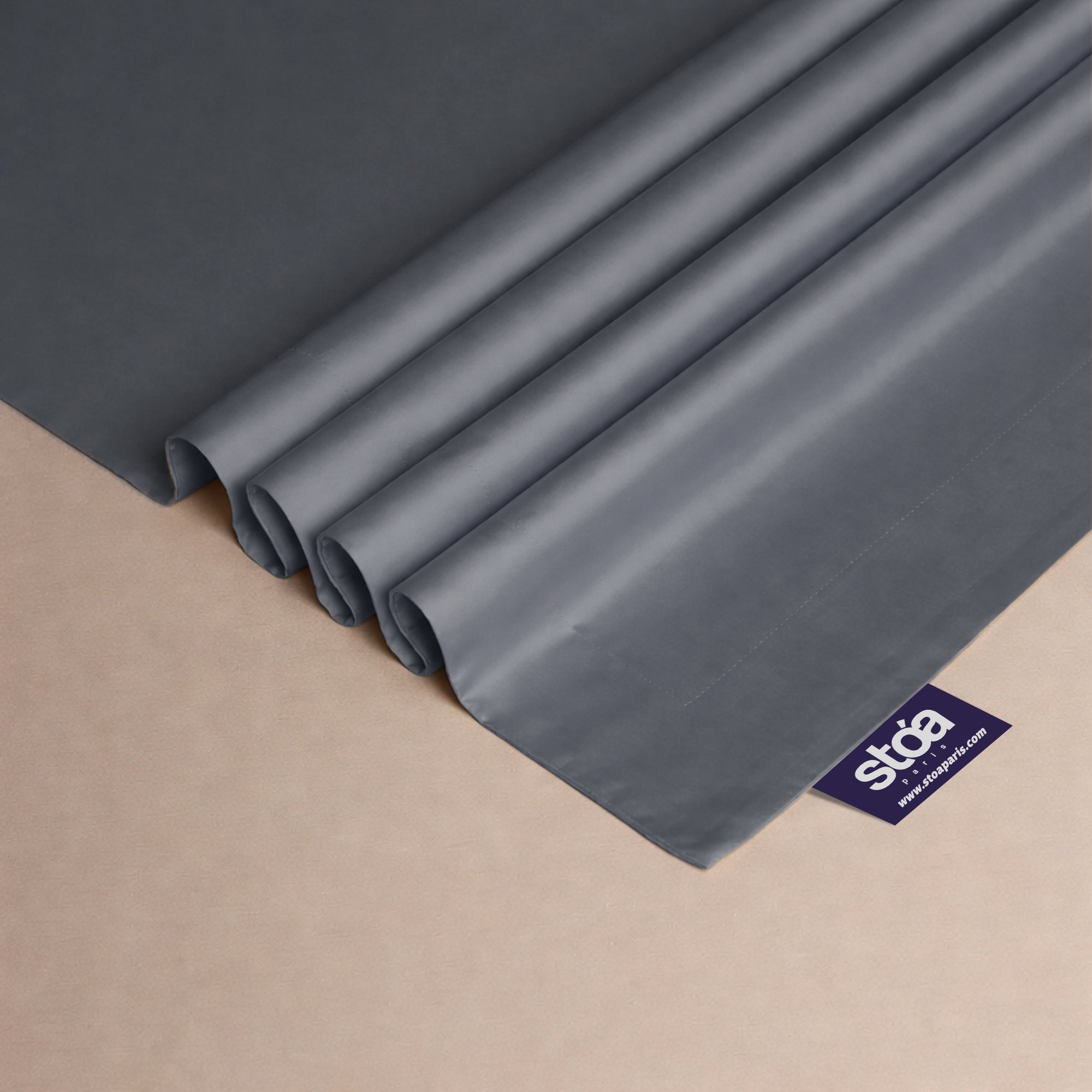 Storm Grey Luxstre Cotton Bed Sheet Set