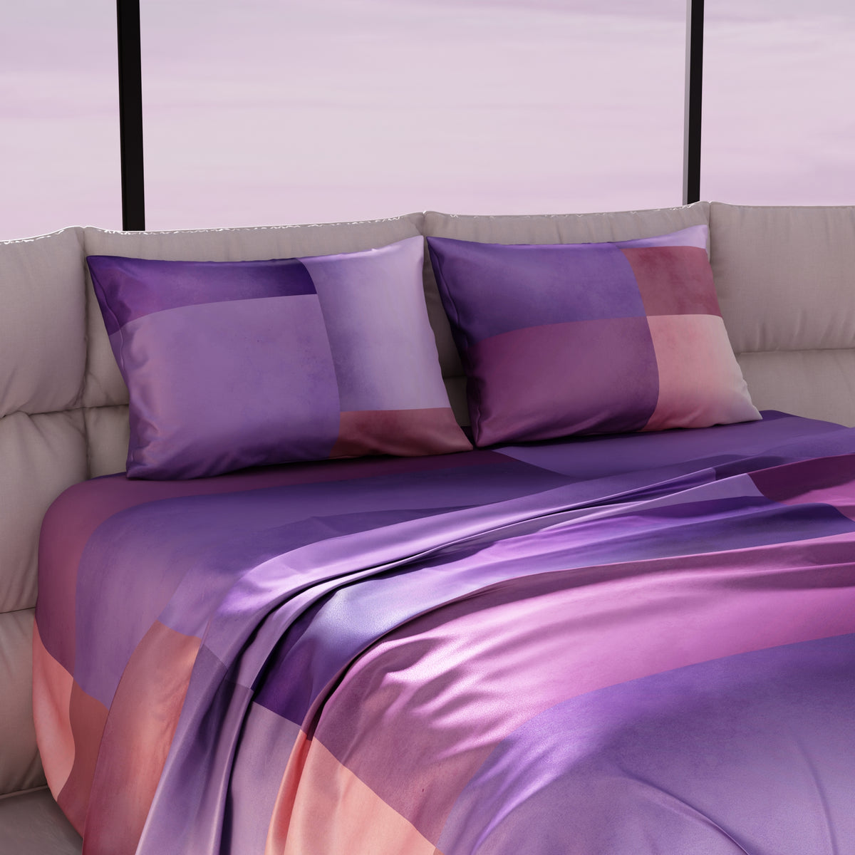 Lavender Haze Ultra Satin Bedsheet Set