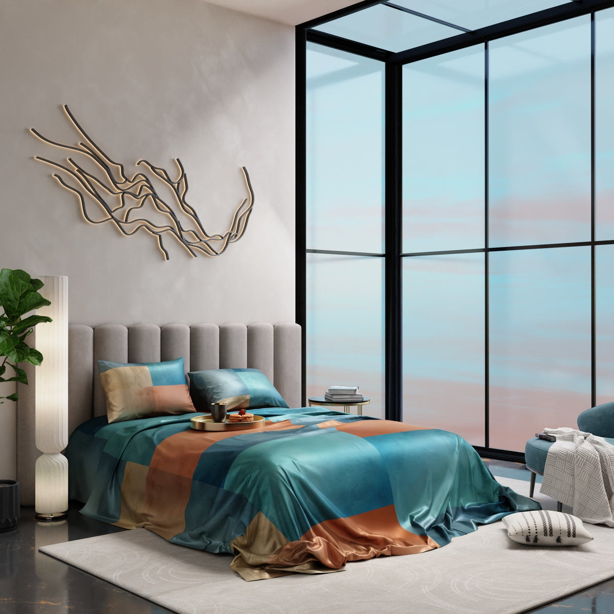 Aquaglow Ultra Satin Bedsheet Set