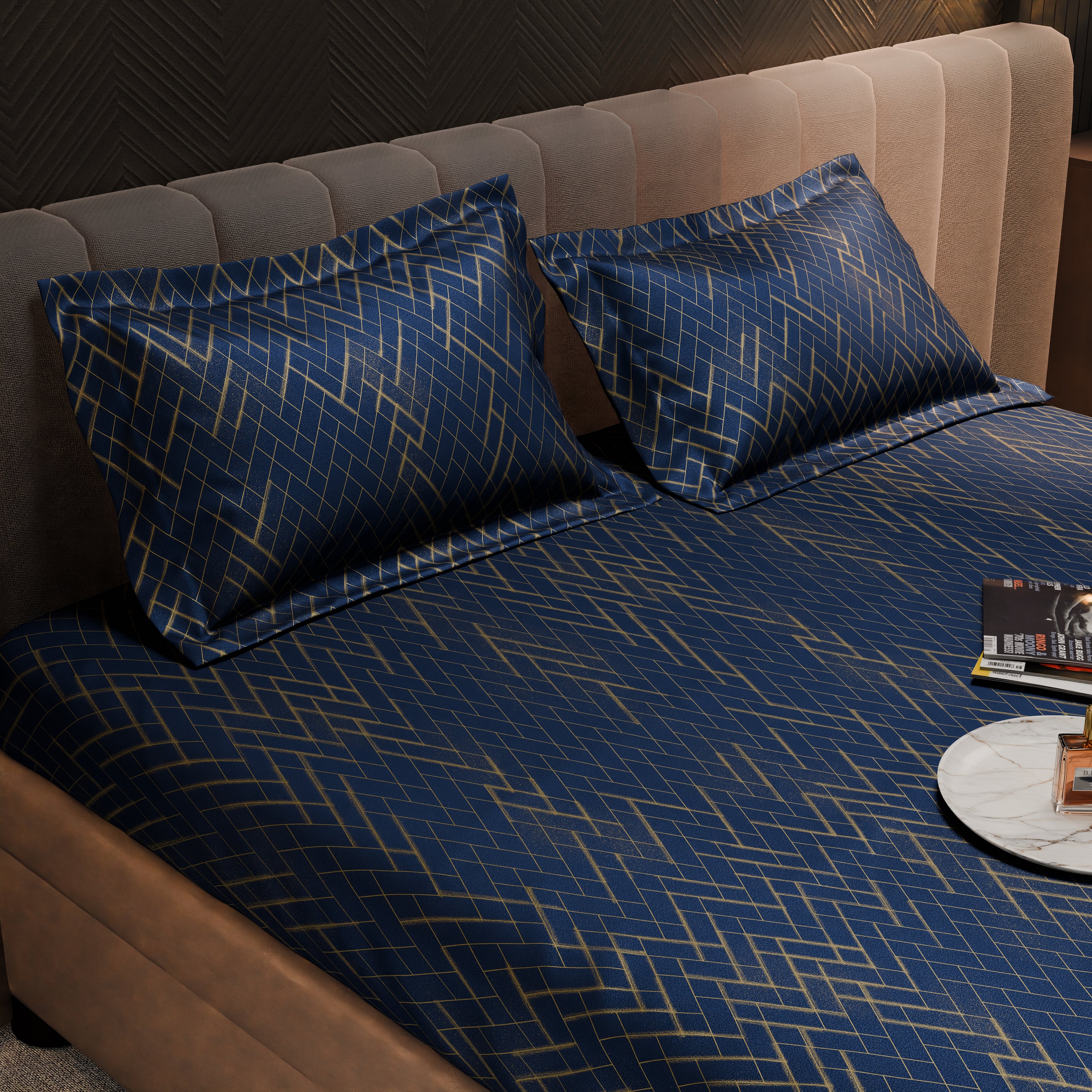 Monaco After Midnight Fitted Bedsheet Set