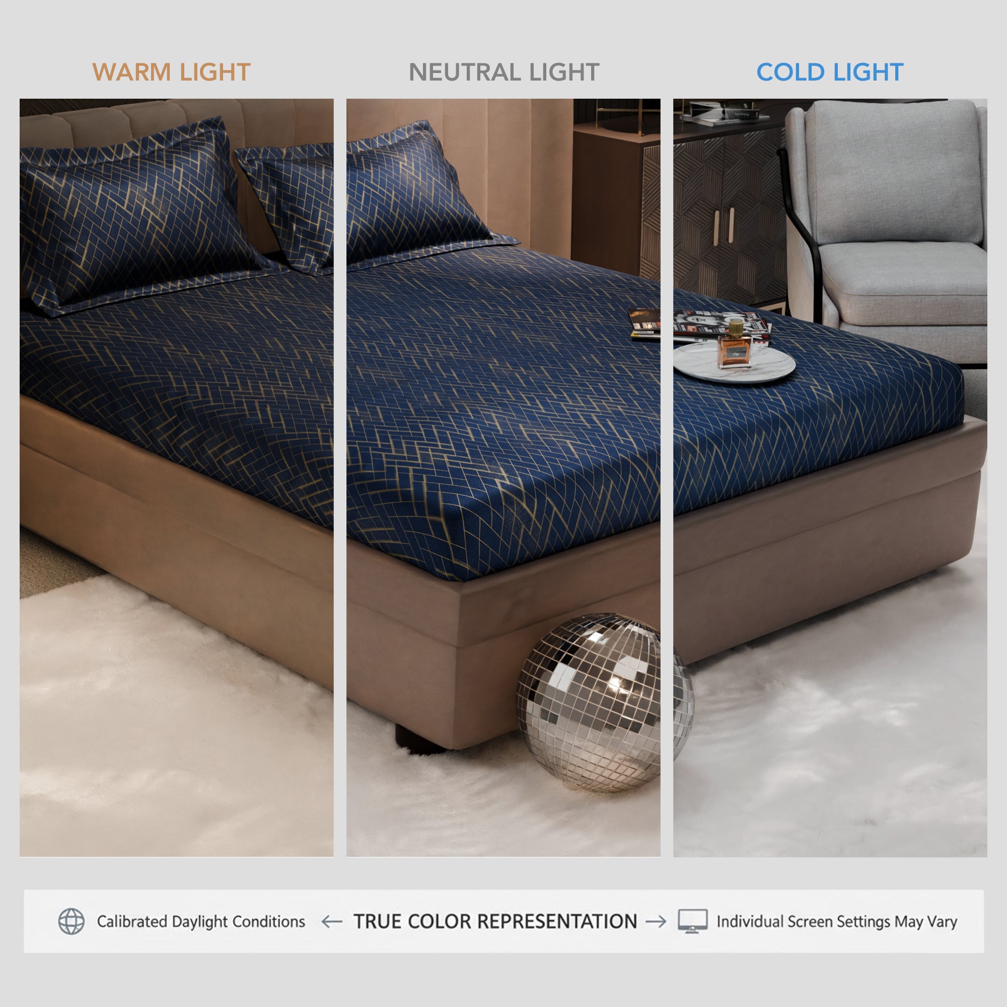 Monaco After Midnight Fitted Bedsheet Set