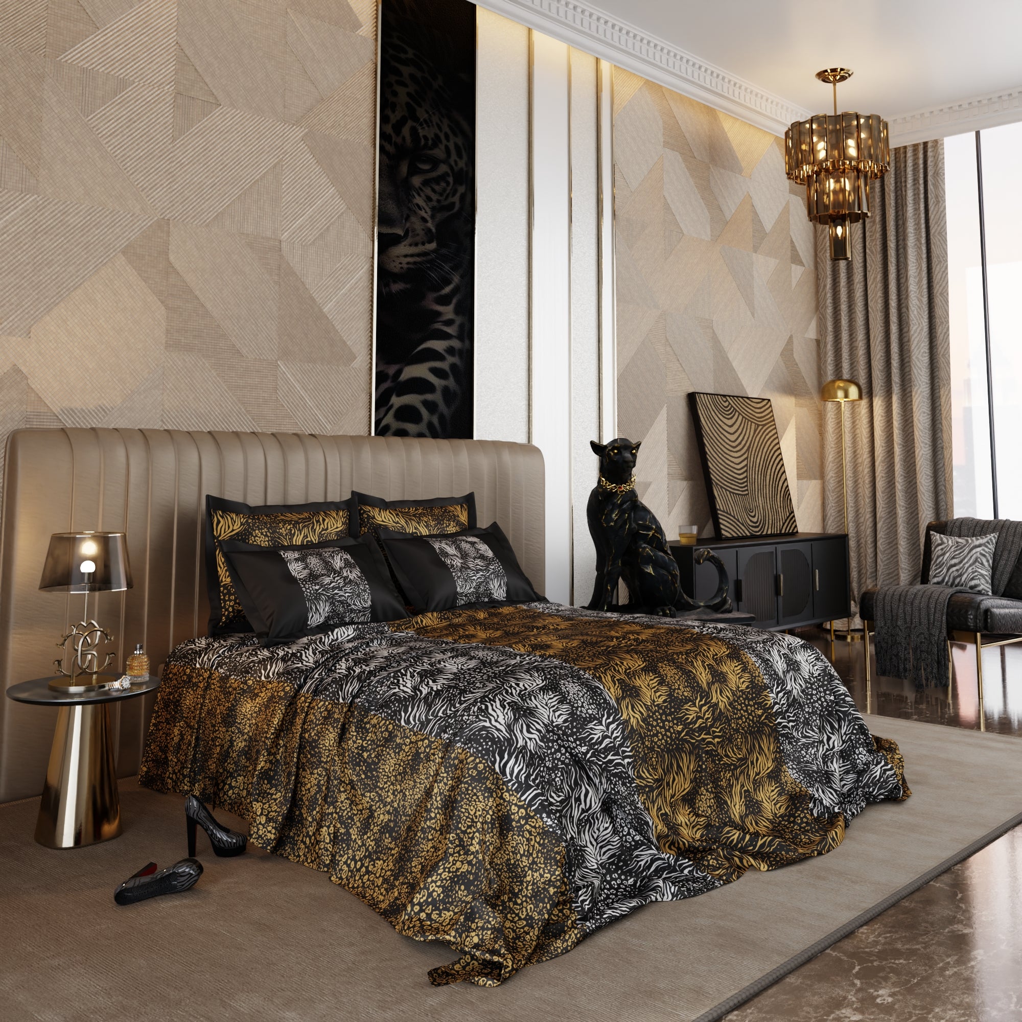 Eternal Chase Enriched Cotton Bedsheet Set