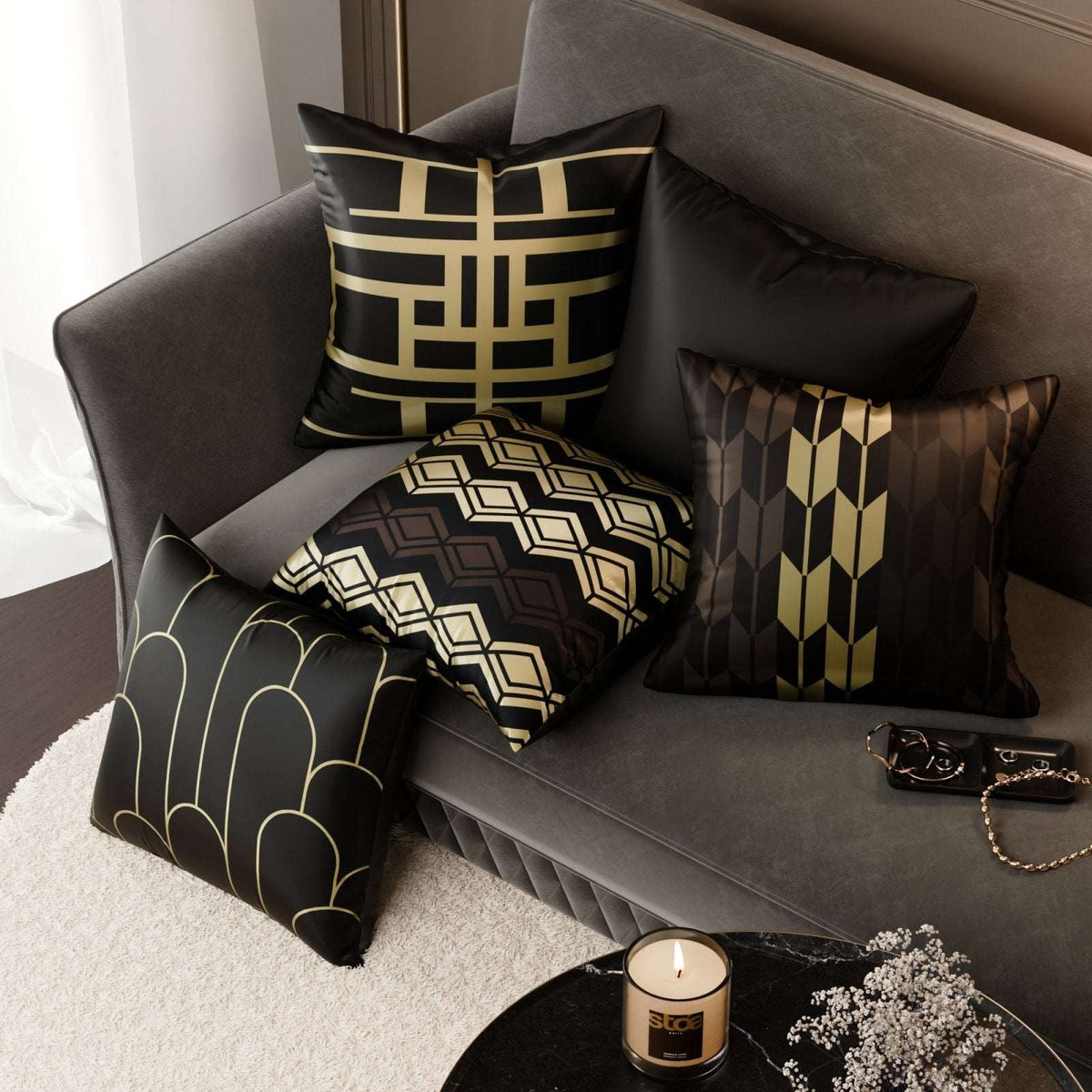 Anastasia’s Heirloom Cushion Cover 5 Pc Set