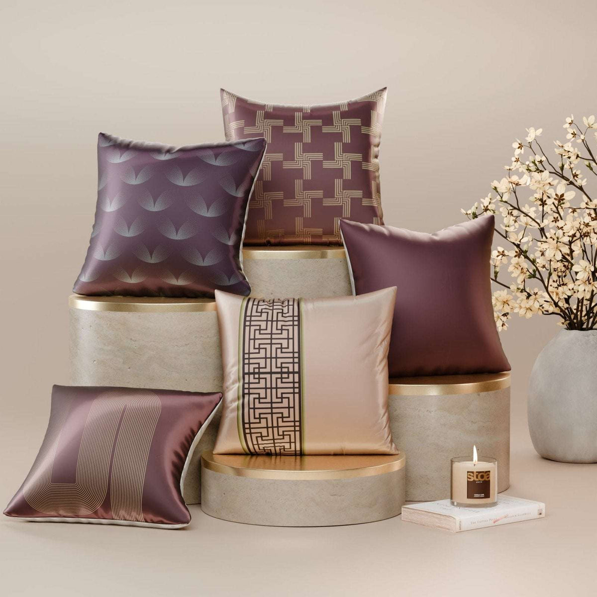Cordelia’s Curtsey Cushion Cover 5 Pc Set