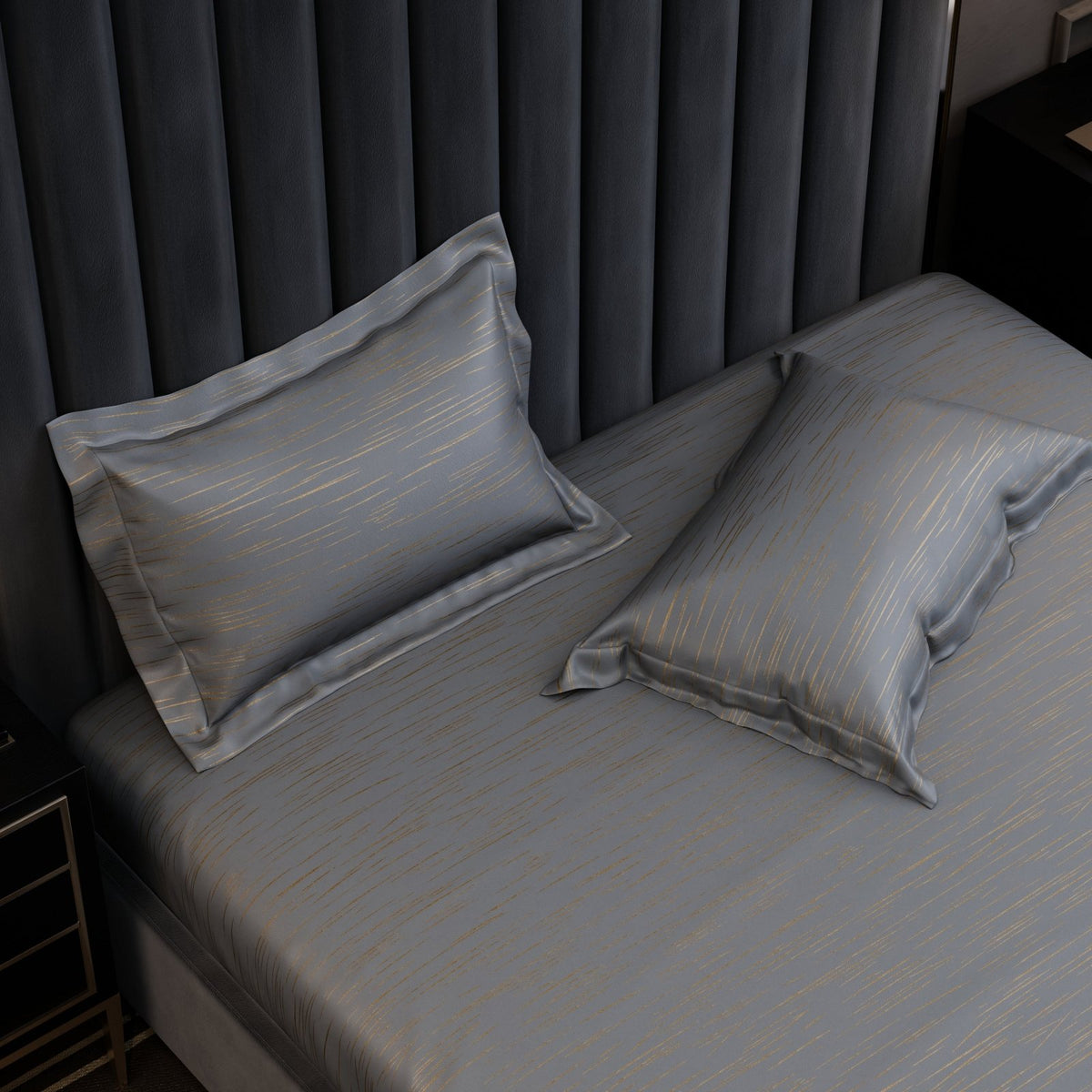 Golden Dusk Luxstre Cotton Fitted Sheet Set