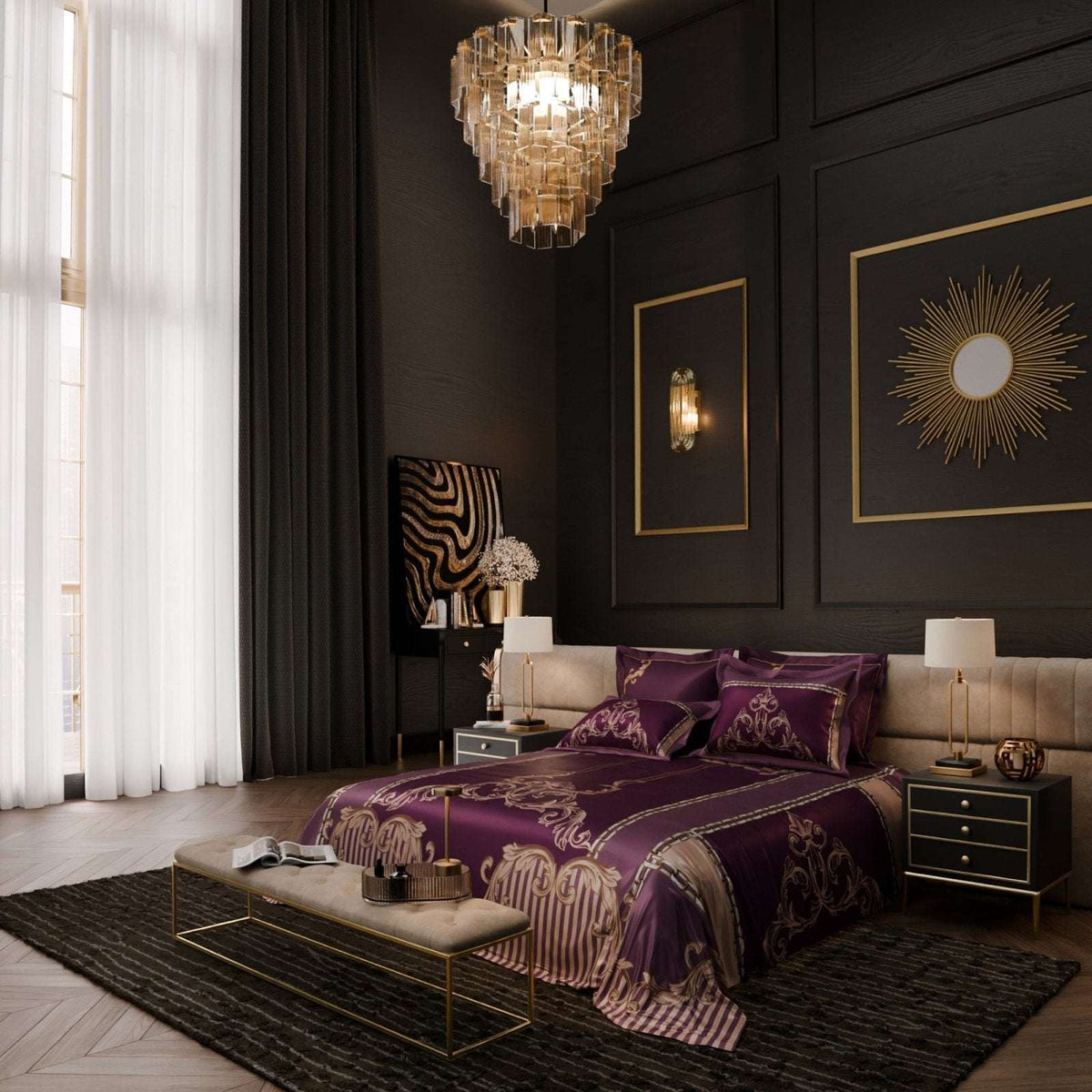 Opera Rouge UltraSatin Bedsheet Set
