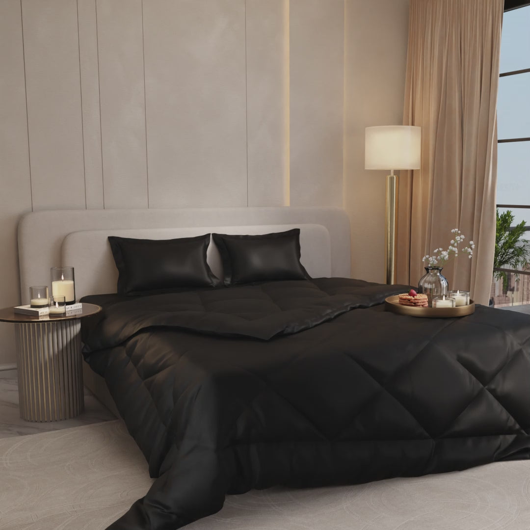 Midnight Black Comforter