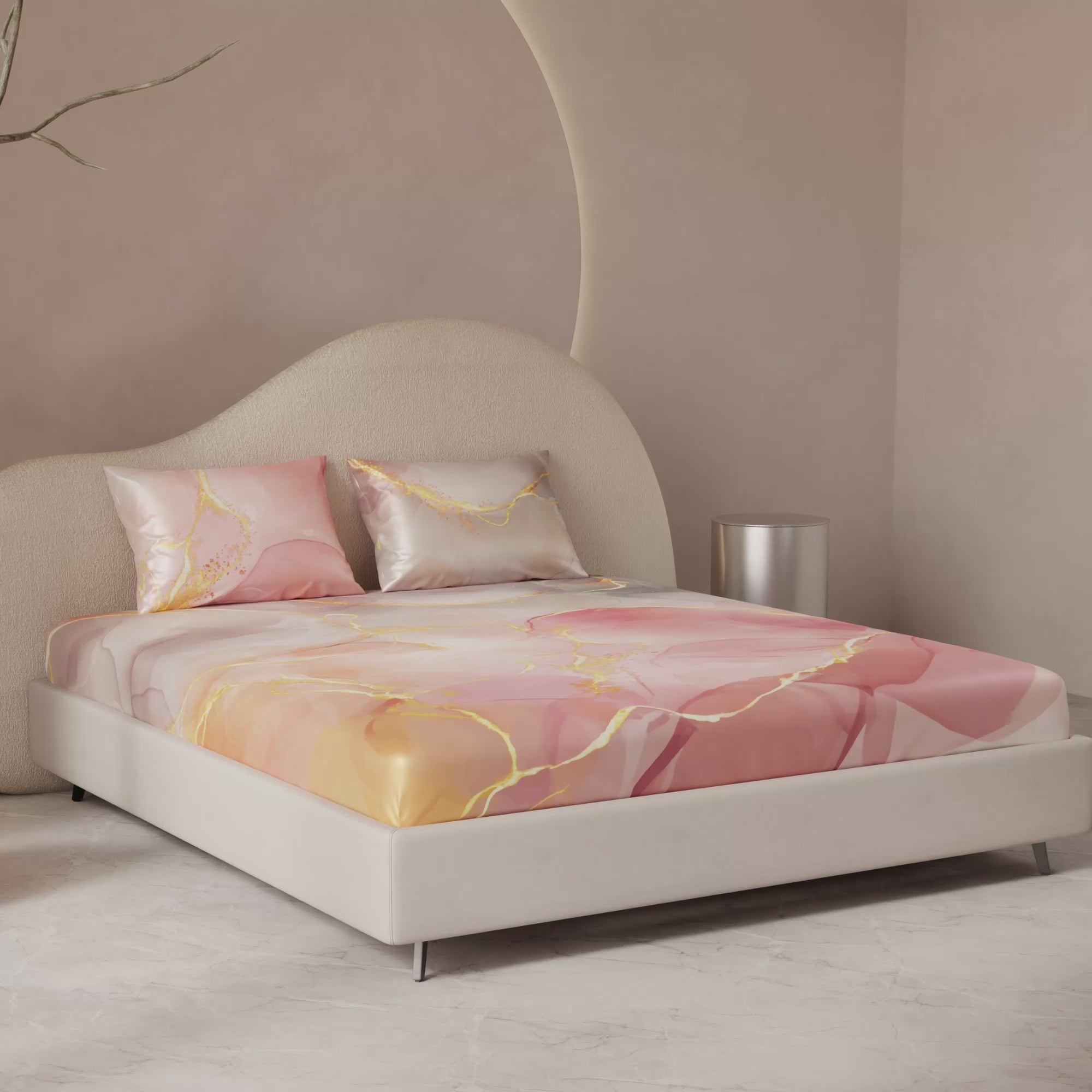 Dawn’s Brushstroke Fitted Bedsheet Set