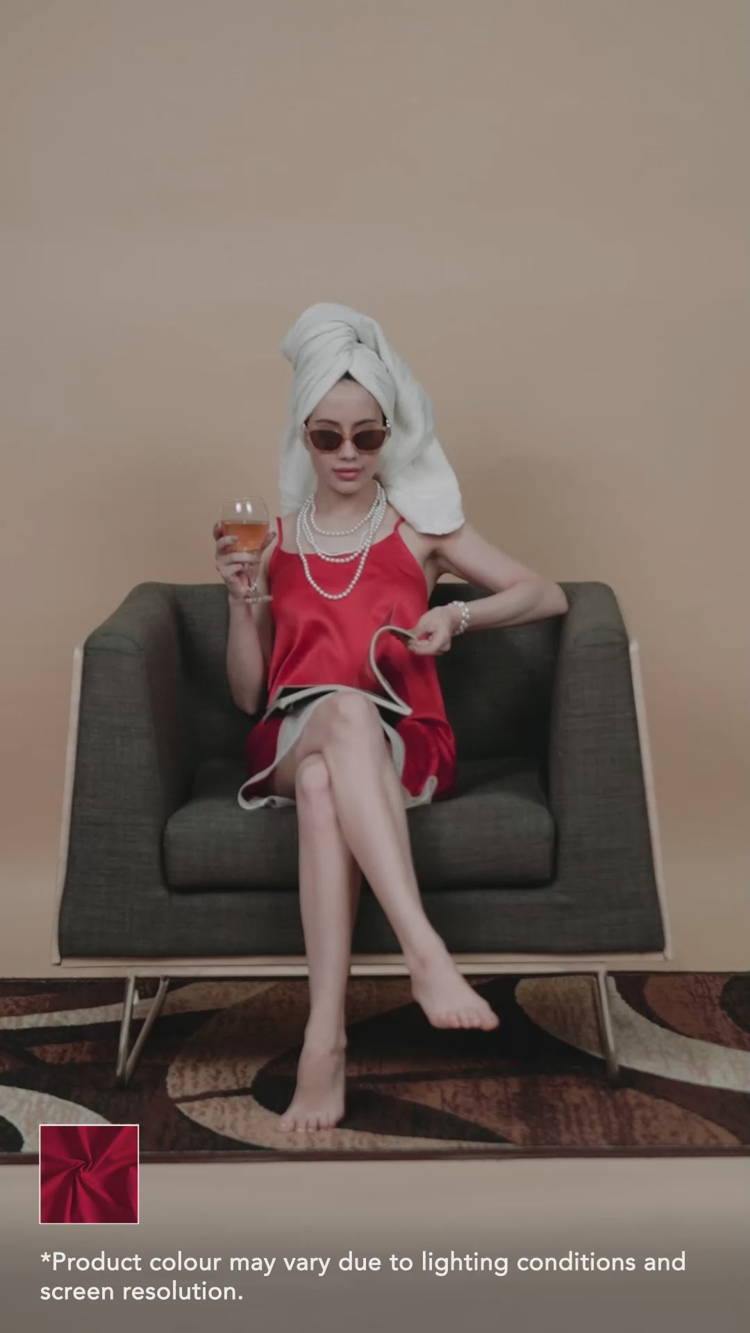 Crimson Dreams Slip-on Dress