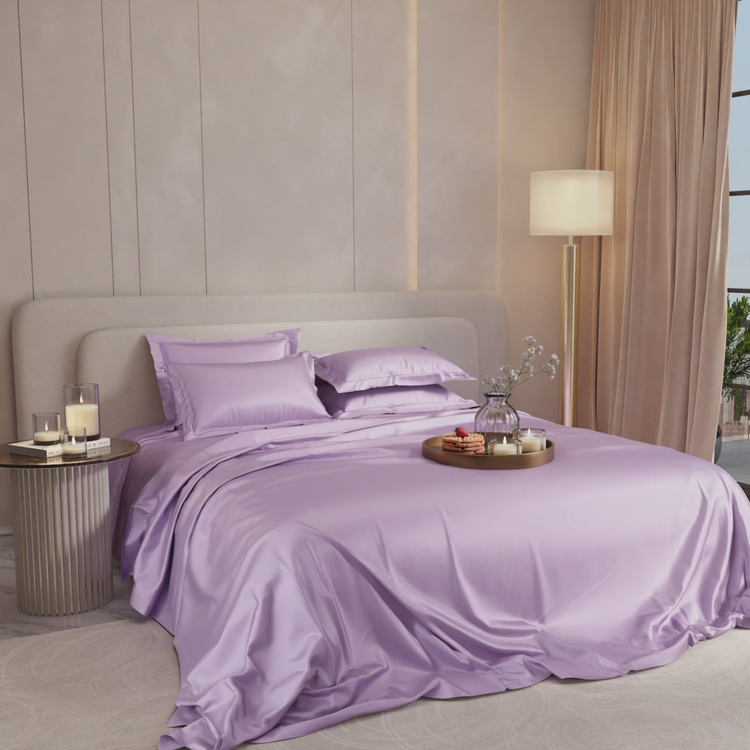 Lilac Affair Flat Bedsheet Set