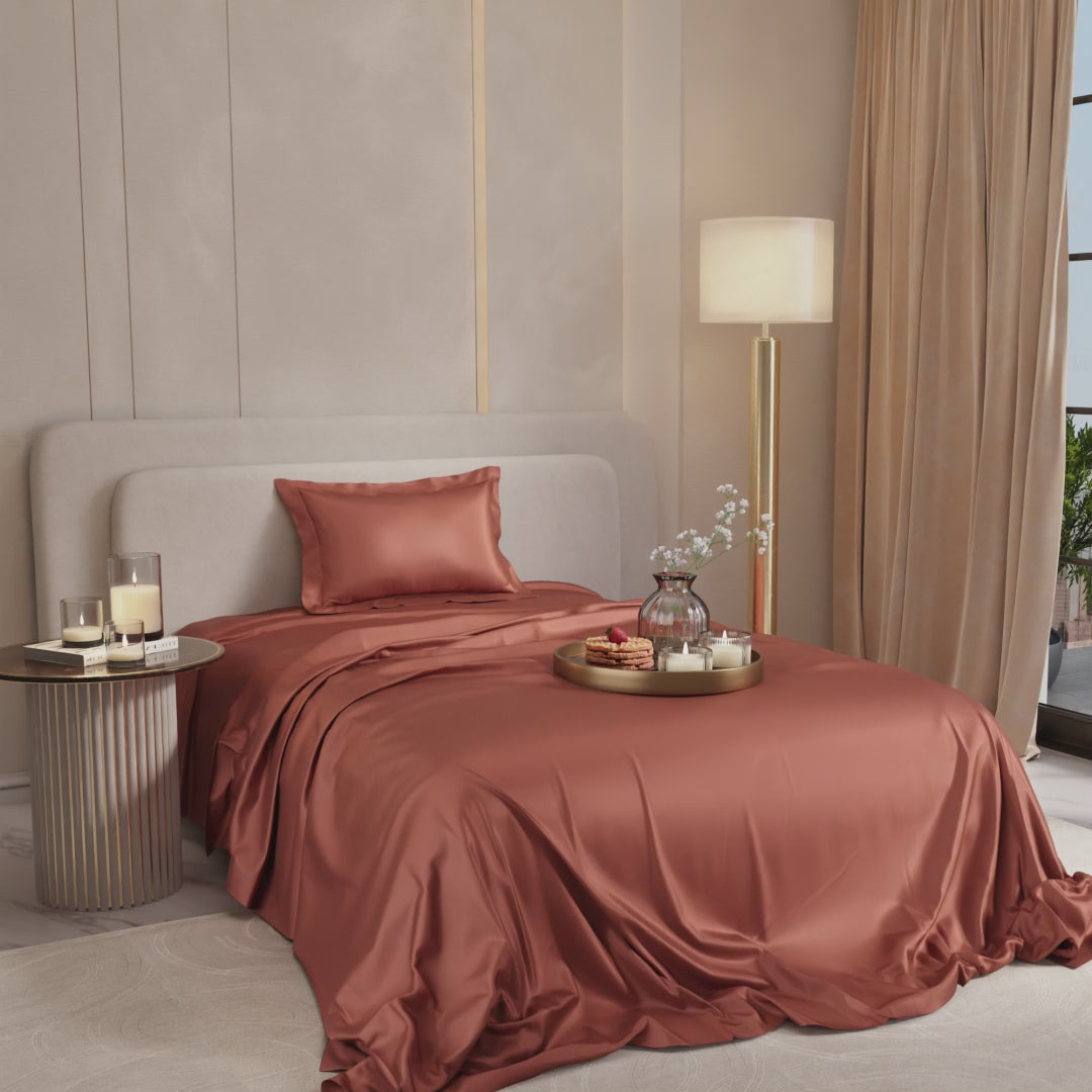 Melted Caramel Flat Bedsheet Set