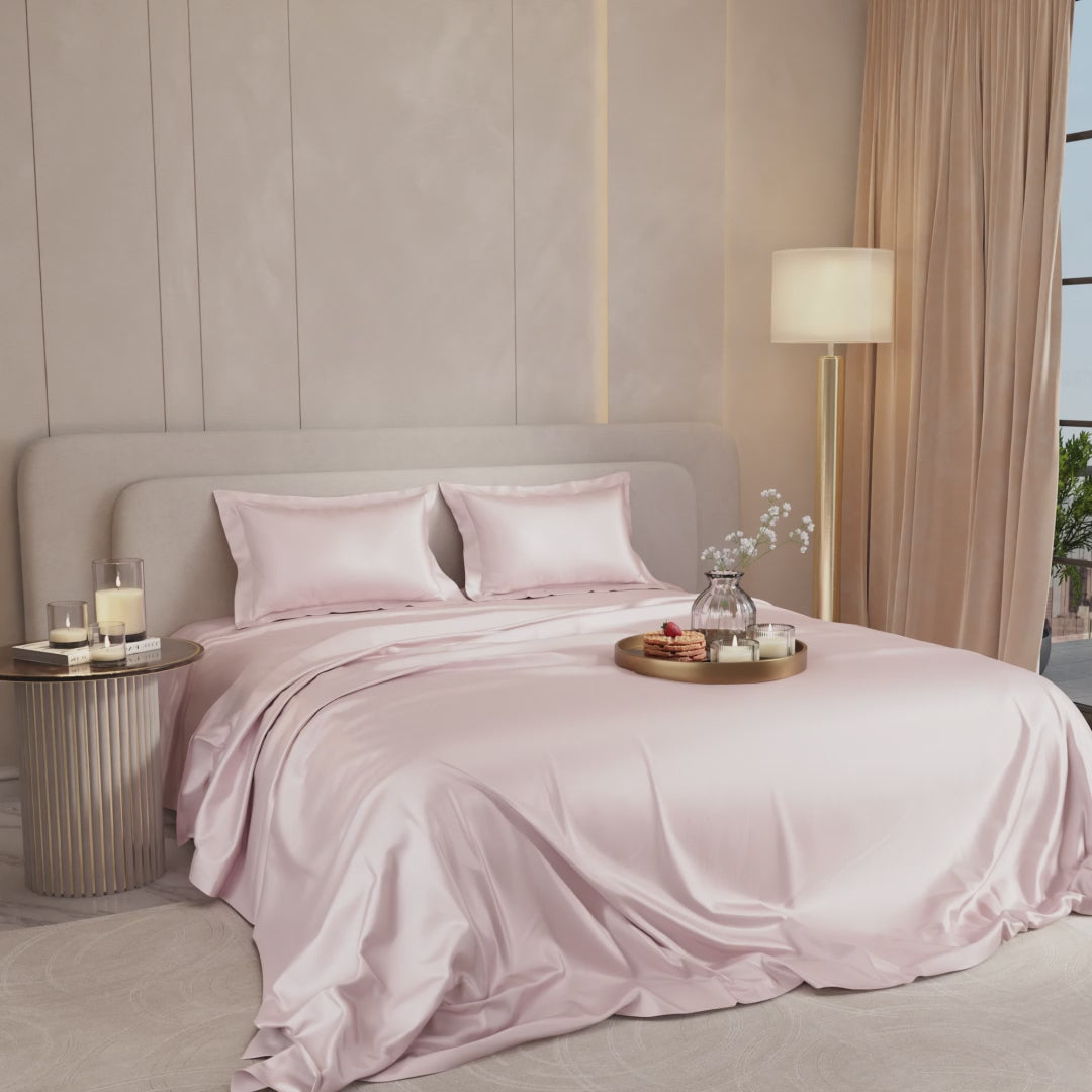 Blushing Pink Flat Bedsheet Set