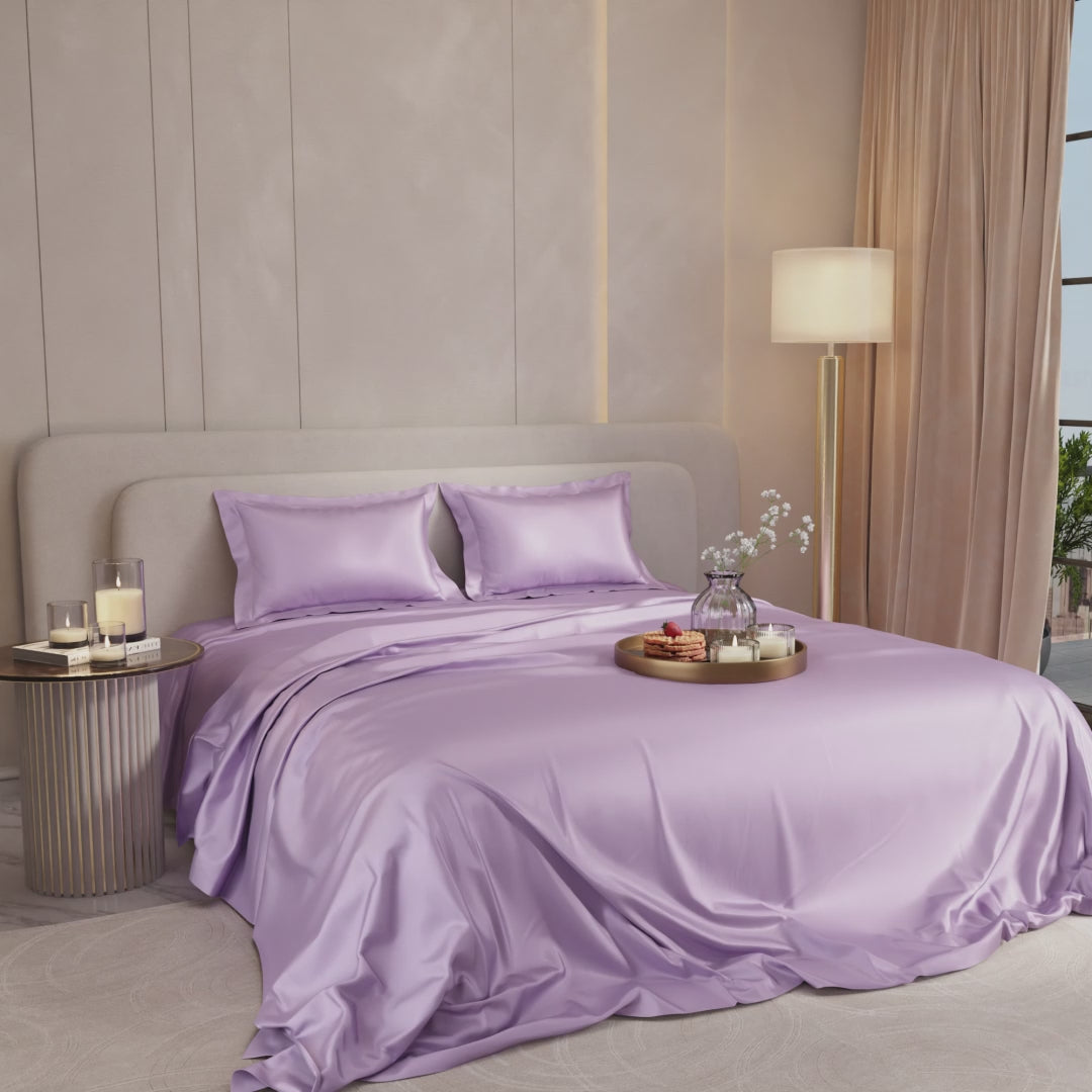 Lilac Affair Flat Bedsheet Set