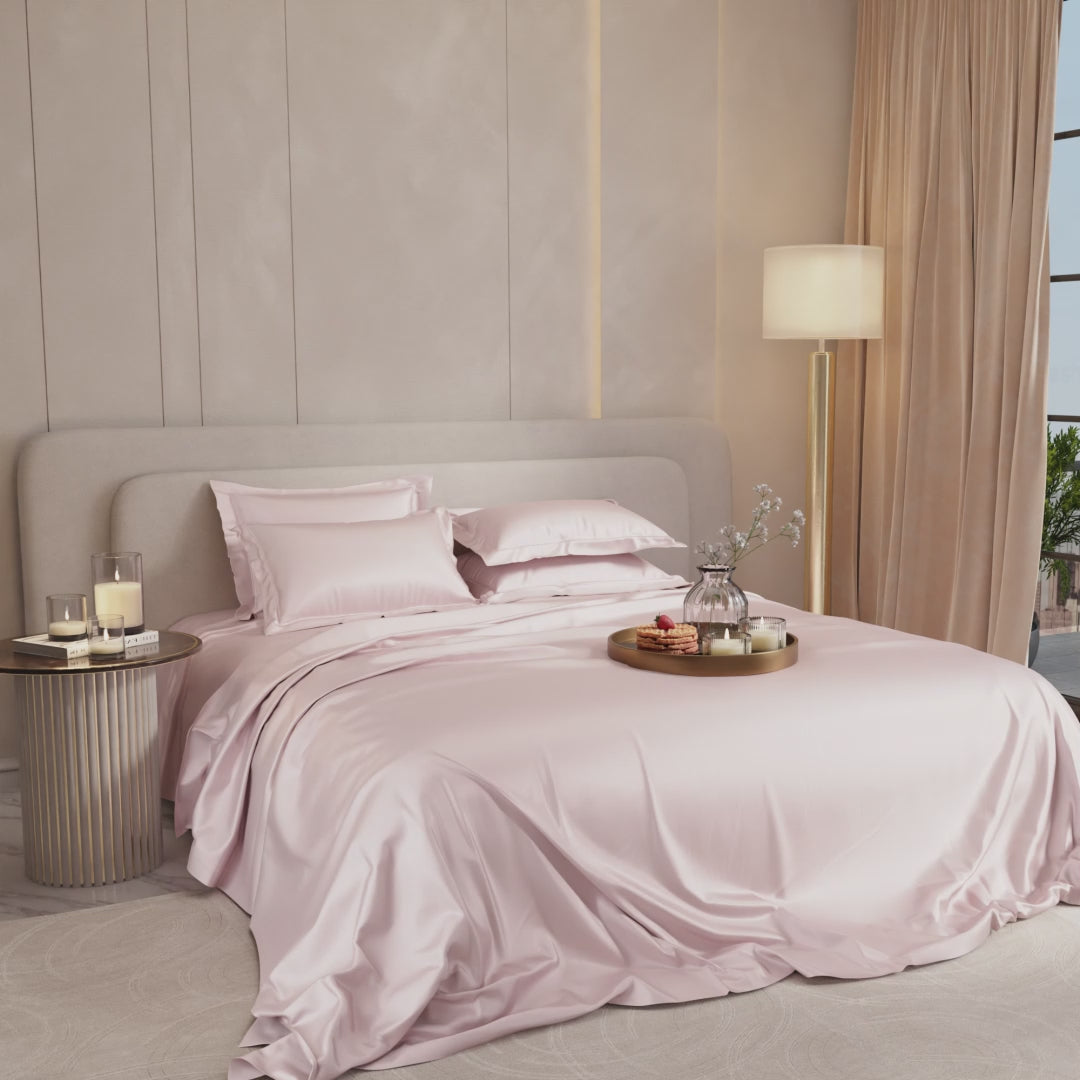 Blushing Pink Flat Bedsheet Set
