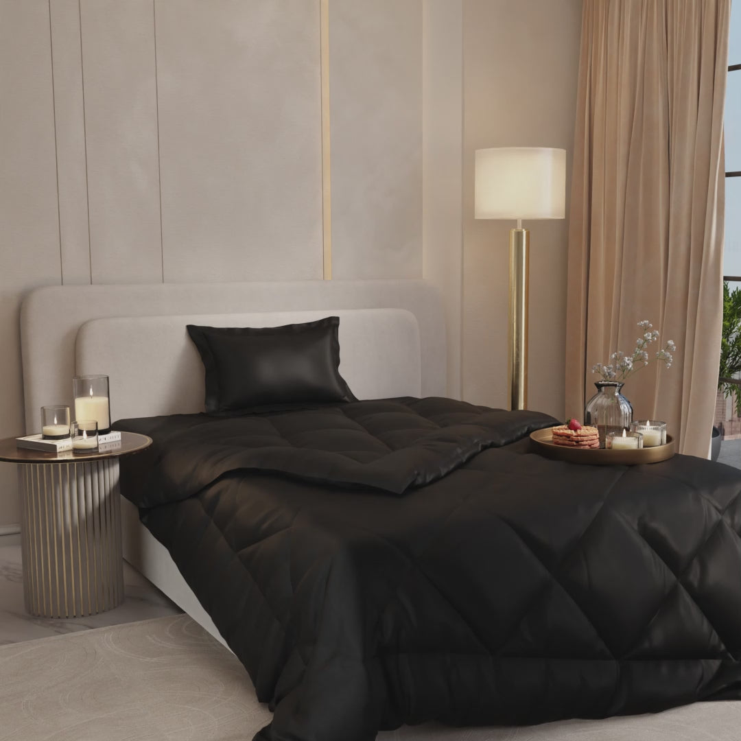 Midnight Black Comforter