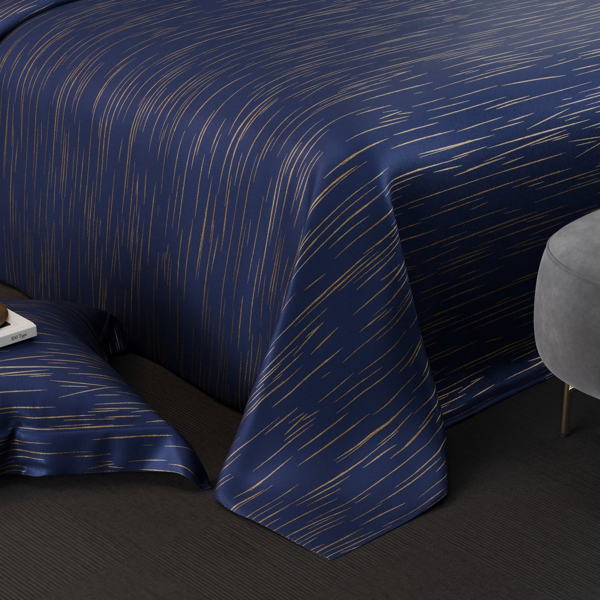 Sapphire Sparkle Luxstre Cotton Bedsheet Set