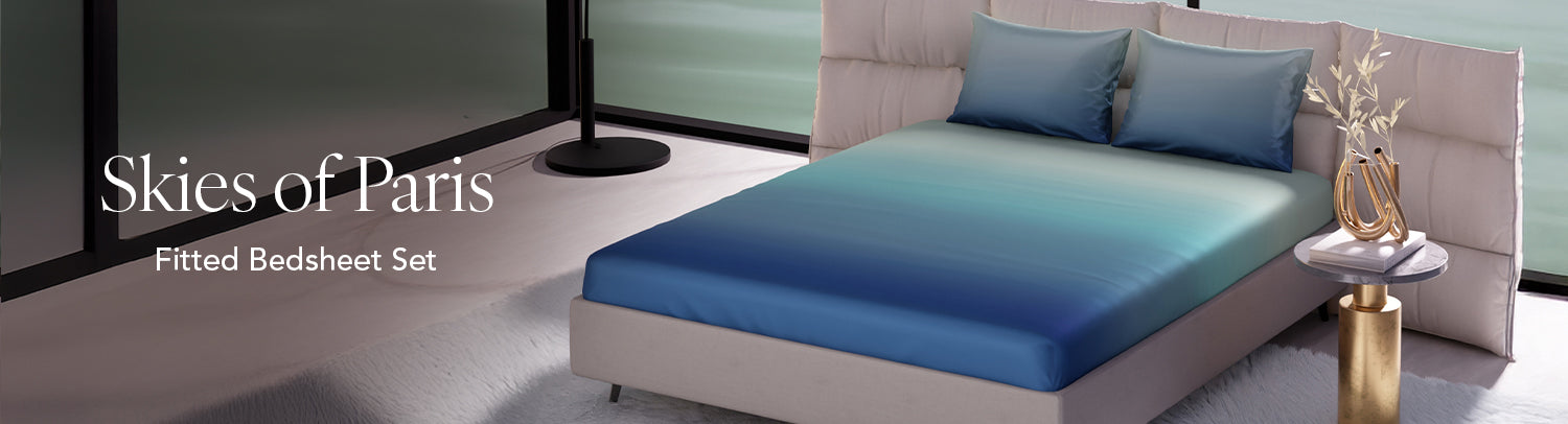 Skies of Paris fitted bedsheet Set