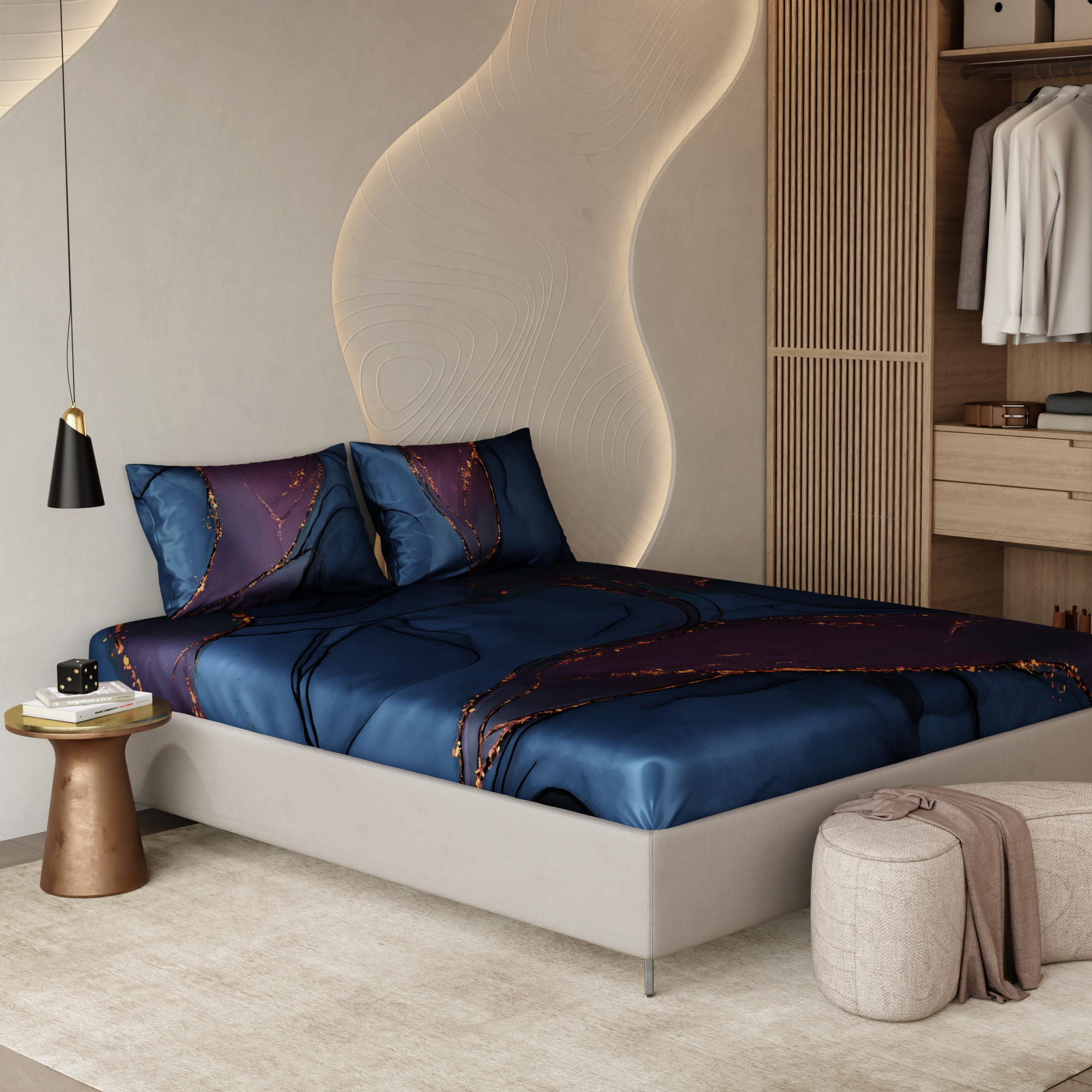 Whispers of the Cosmos Fitted Bedsheet Set
