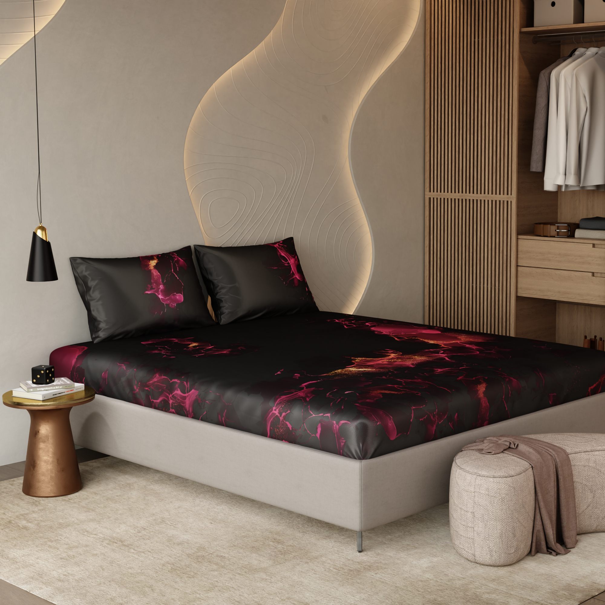 Shadows of the Flame Fitted Bedsheet Set