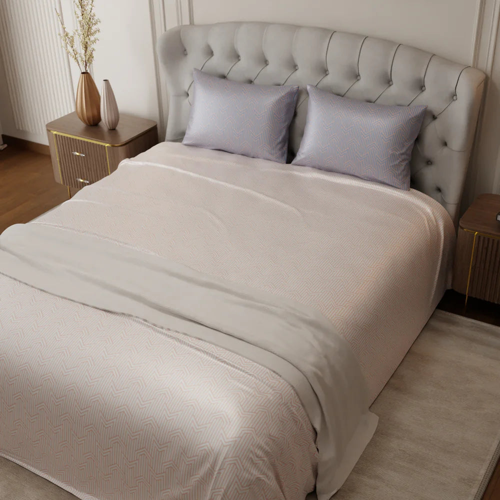 Peach Fuzz Mosaic Bedsheet Set-Style 2