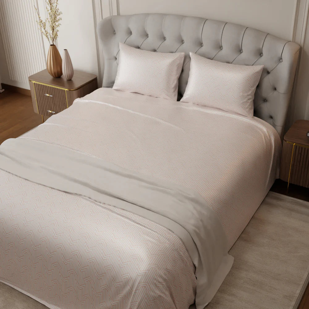 Peach Fuzz Mosaic Bedsheet Set-Style 1