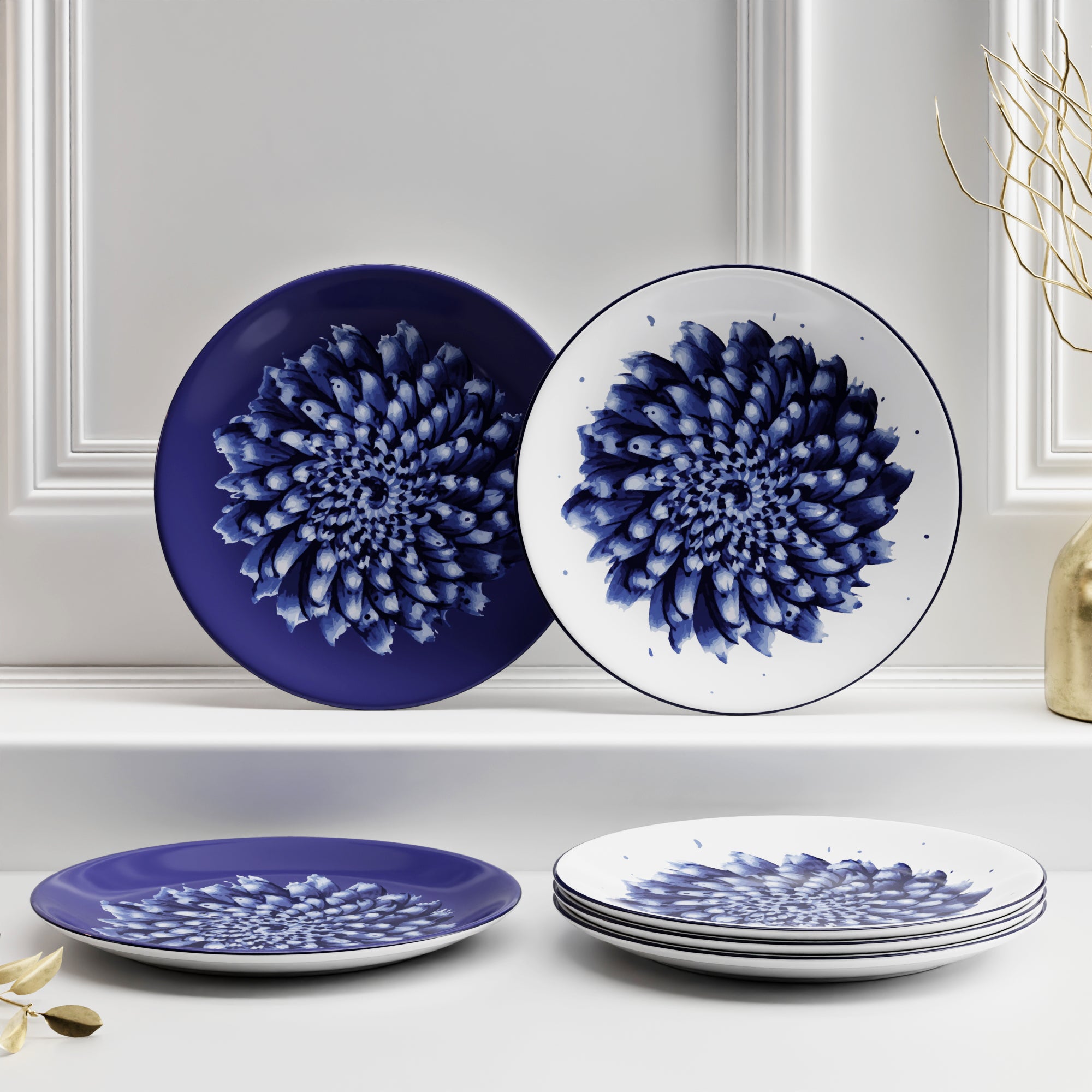 Paris Fleur - 6pc Dinner Plate Set