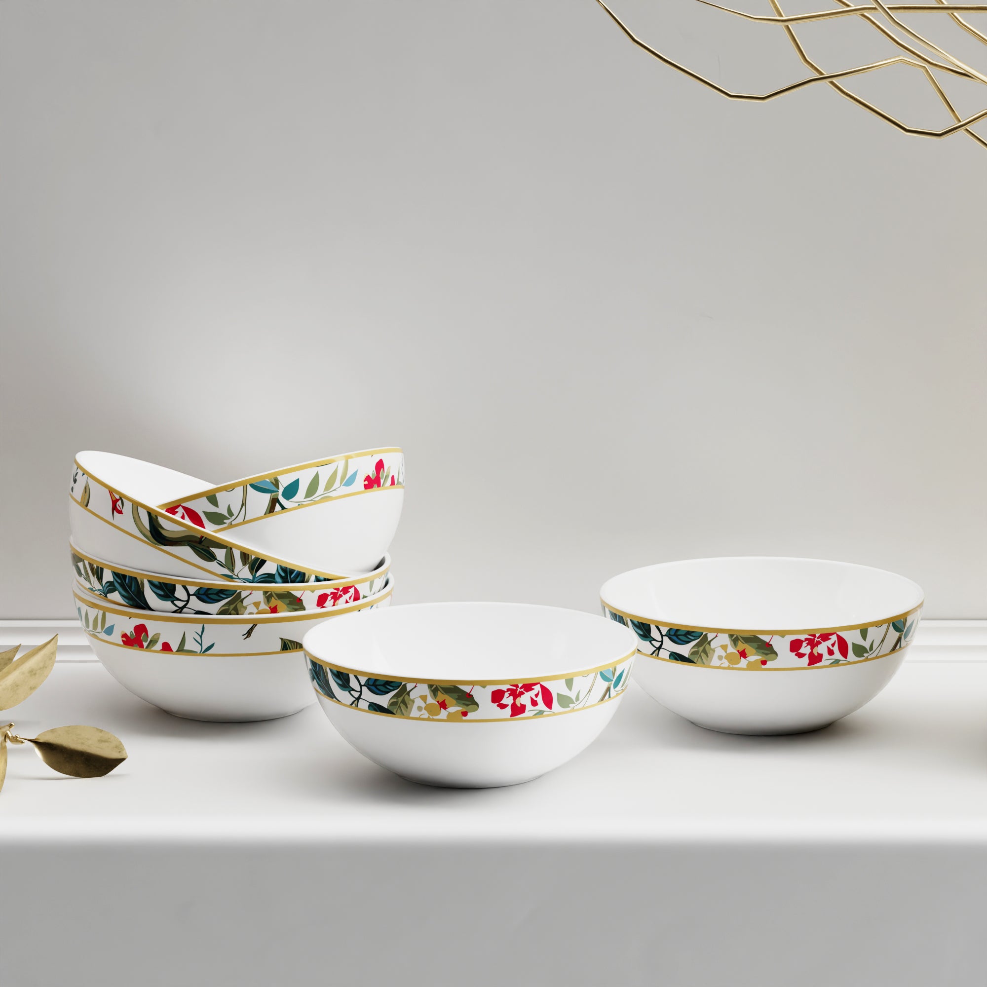 Chantilly Evening - 6pc Lentil Bowl Set