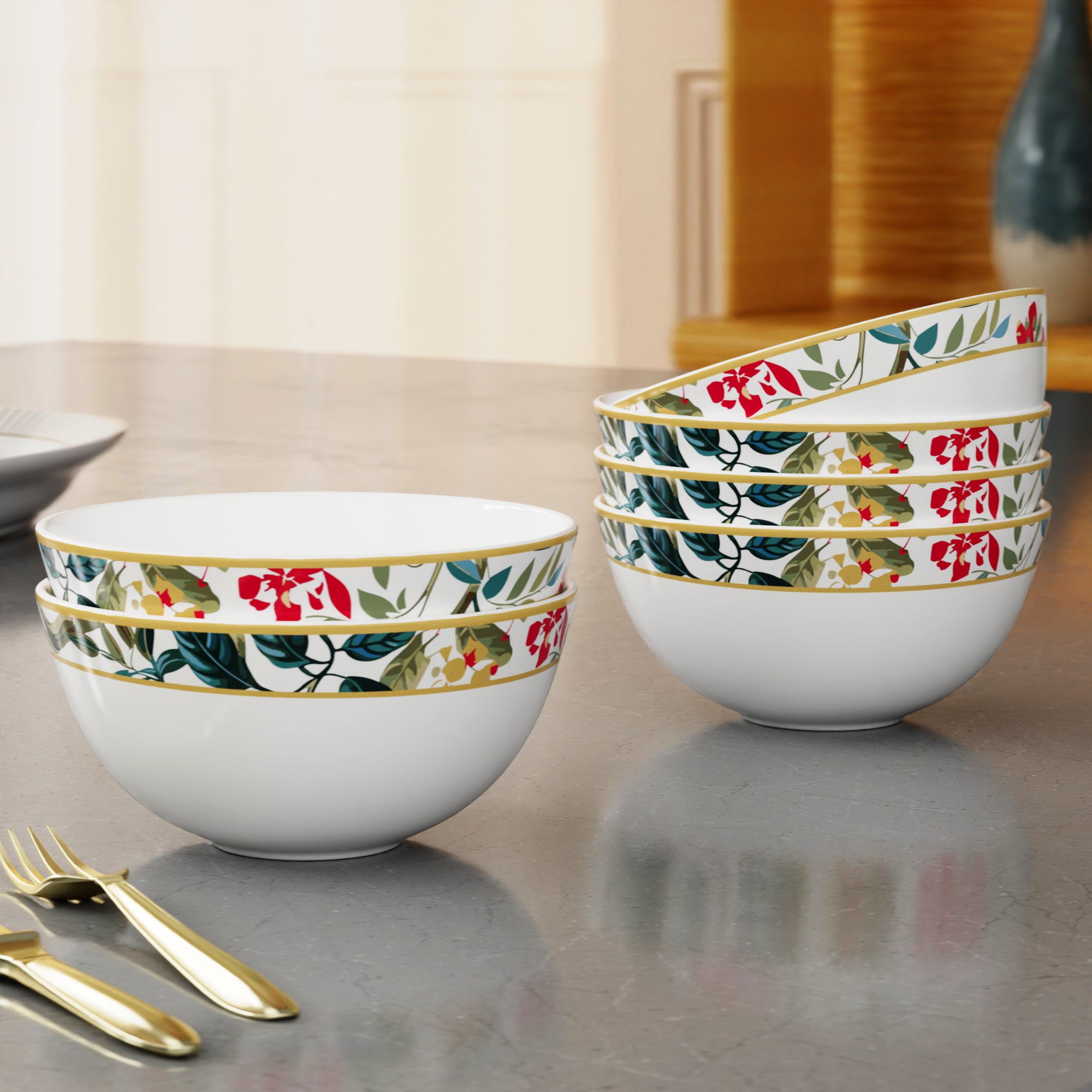 Chantilly Evening - 6pc Soup Bowl Set