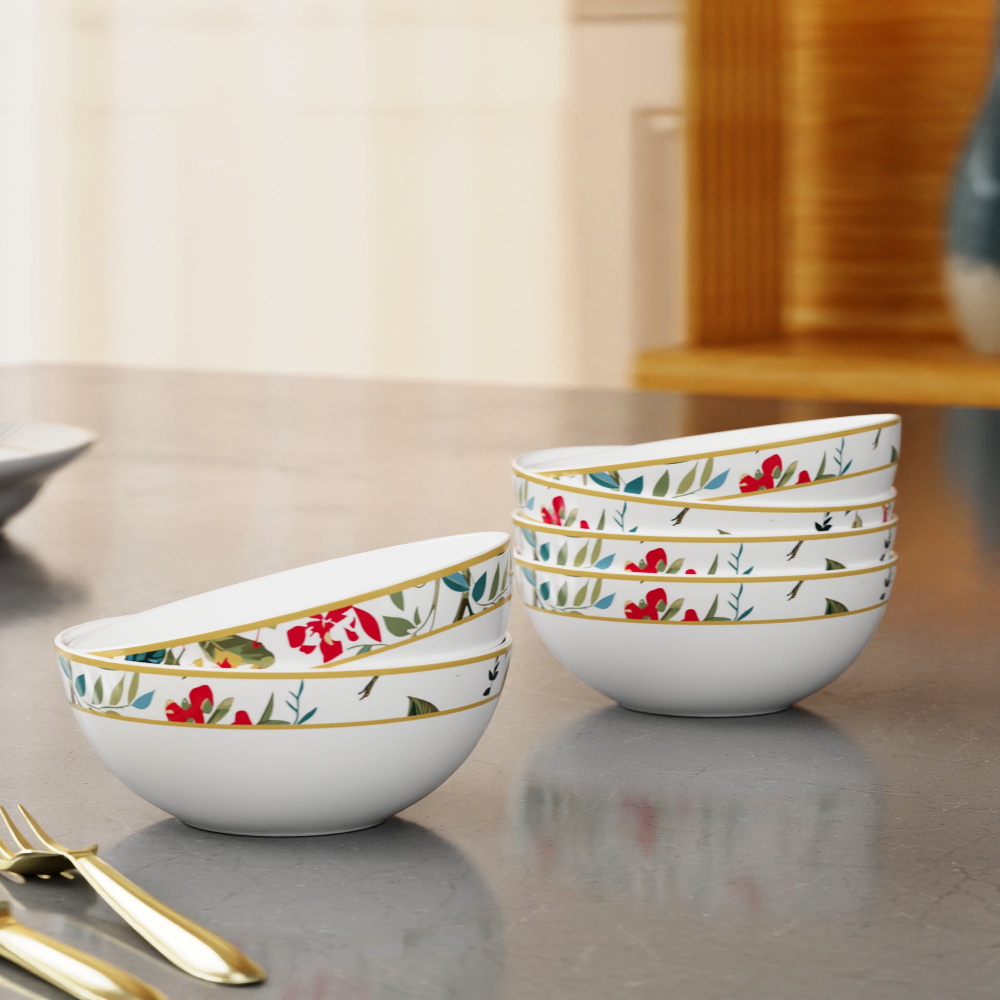 Chantilly Evening - 6pc Lentil Bowl Set