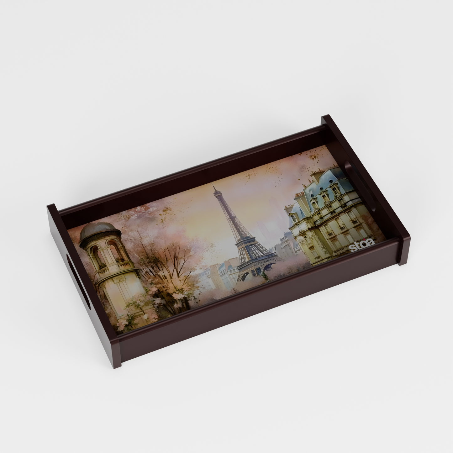 Paris in Cherry Blossom Serving Tray