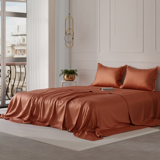 Melted Caramel Flat Bedsheet Set