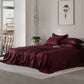 Velvet Wine Flat Bedsheet Set
