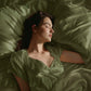 Olive Oasis Flat Bedsheet Set