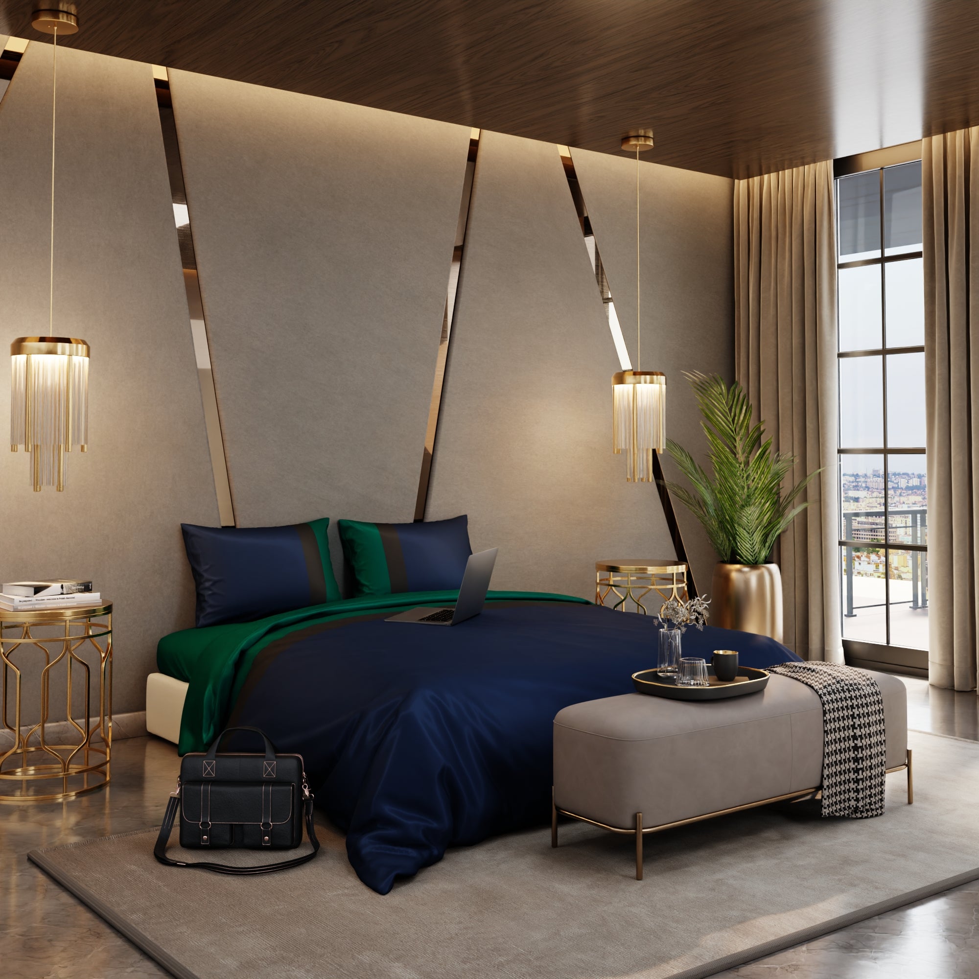Eiffel Edge Comforter Set