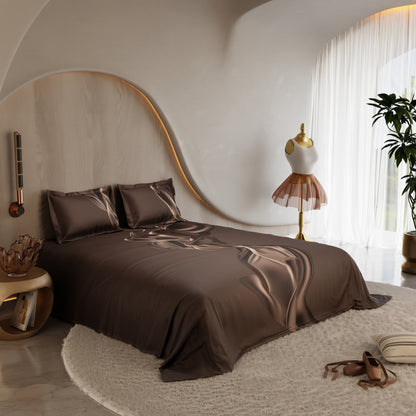 Sepia Swirl 100% Cotton Bedsheet Set