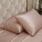 Silk-Like Champagne Pillow Covers - Set of 2