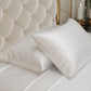 Silk-Like Vanilla White Pillow Covers - Set of 2