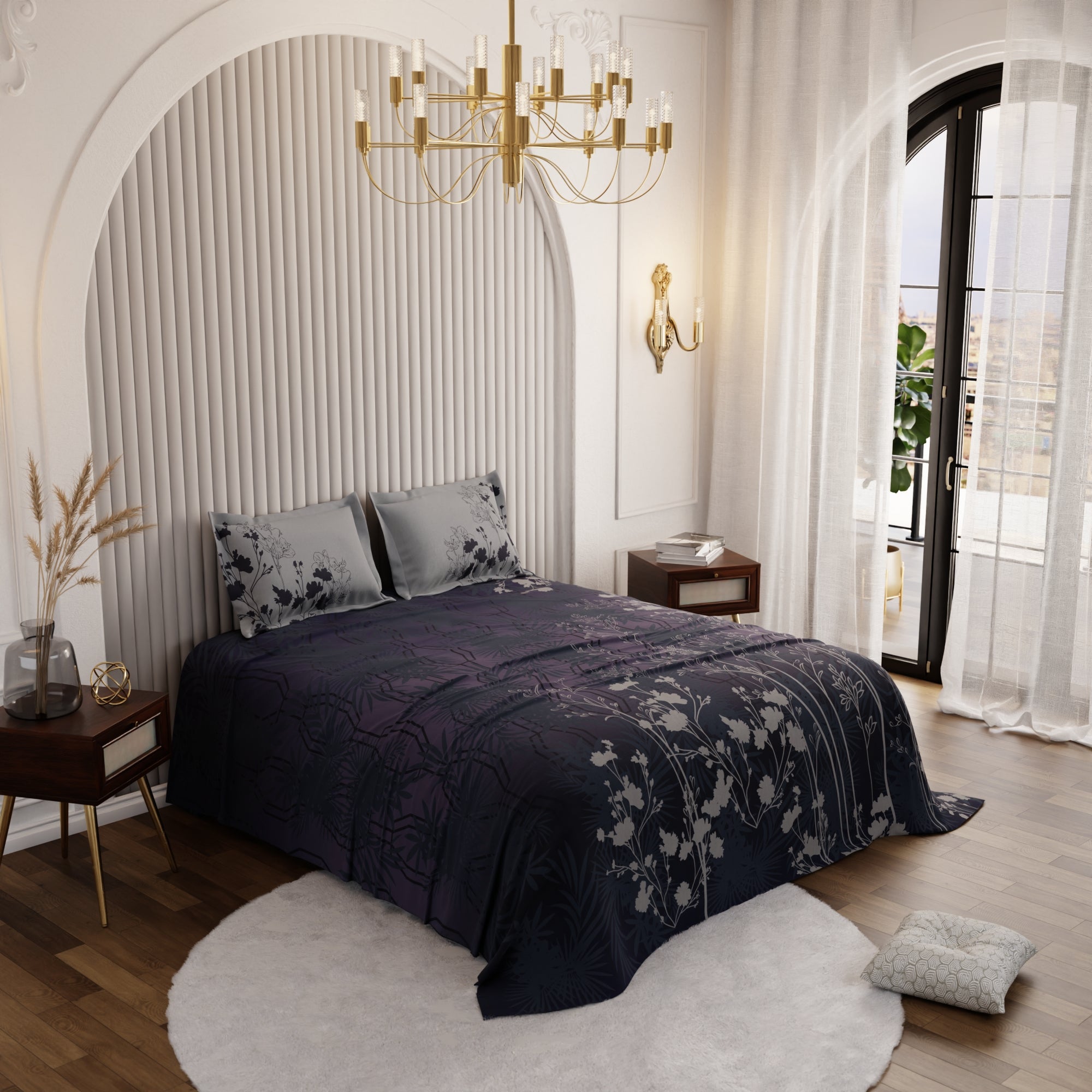 Orchid Canopy Bedsheet Set