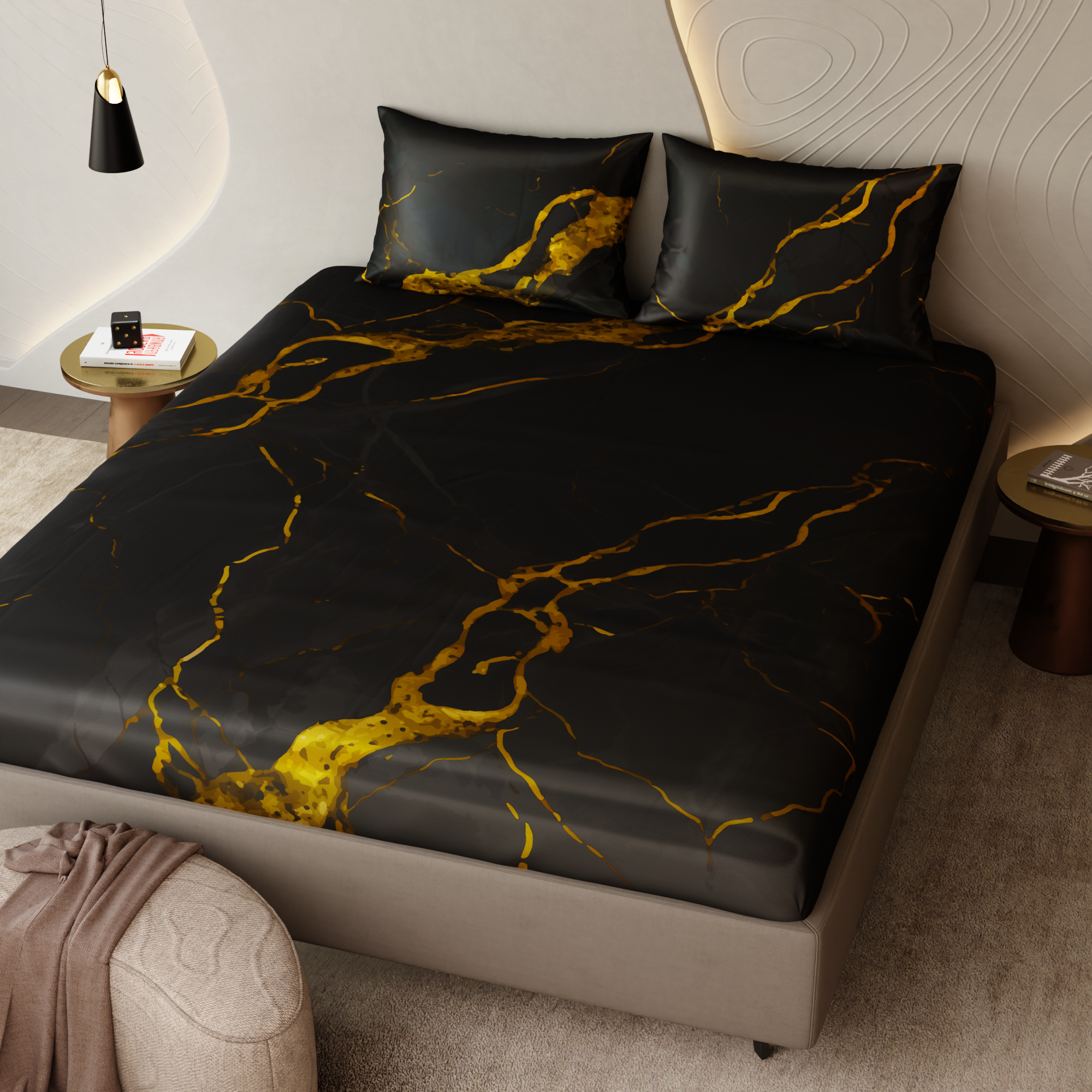 Embers in the Dark Fitted Bedsheet Set