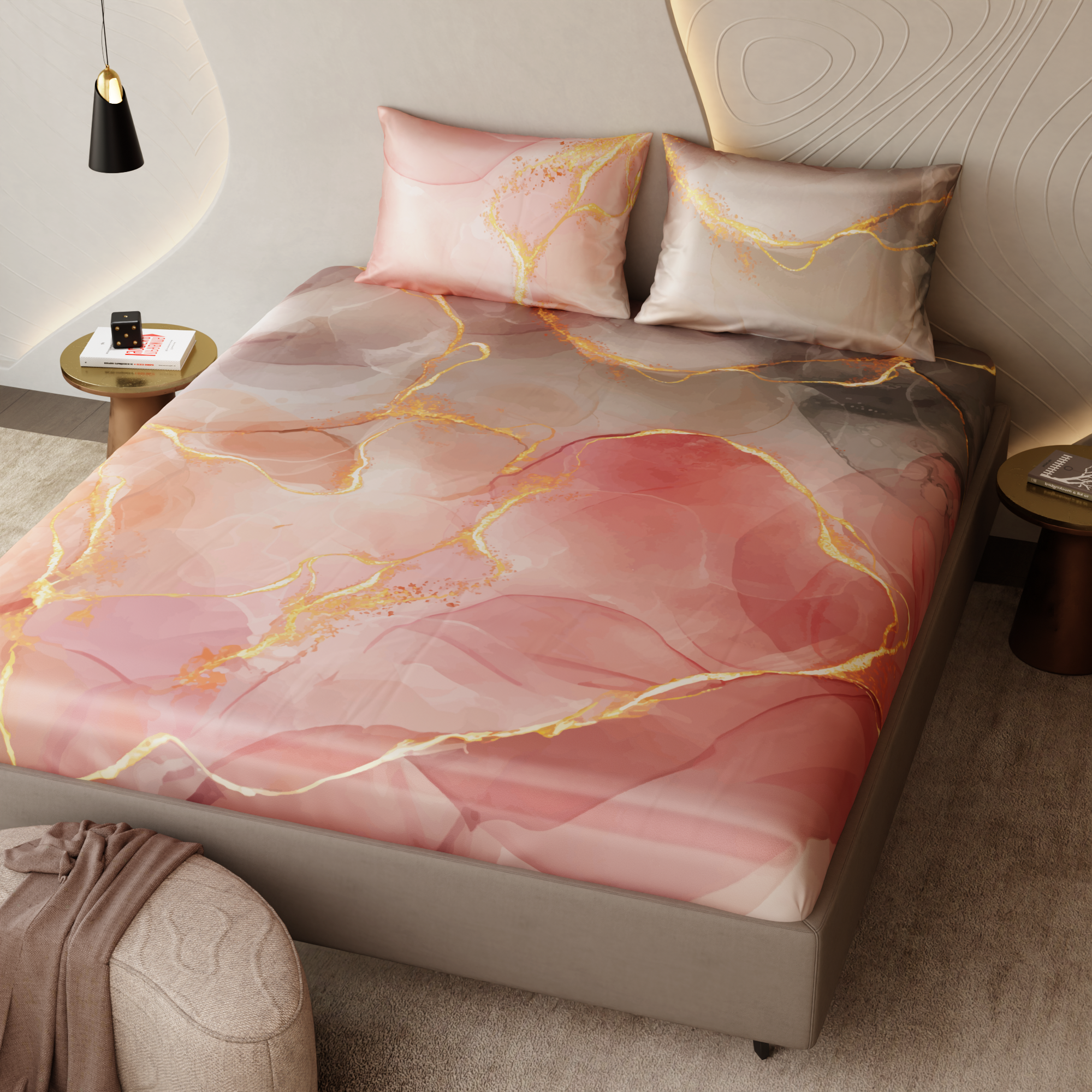 Dawn’s Brushstroke Fitted Bedsheet Set