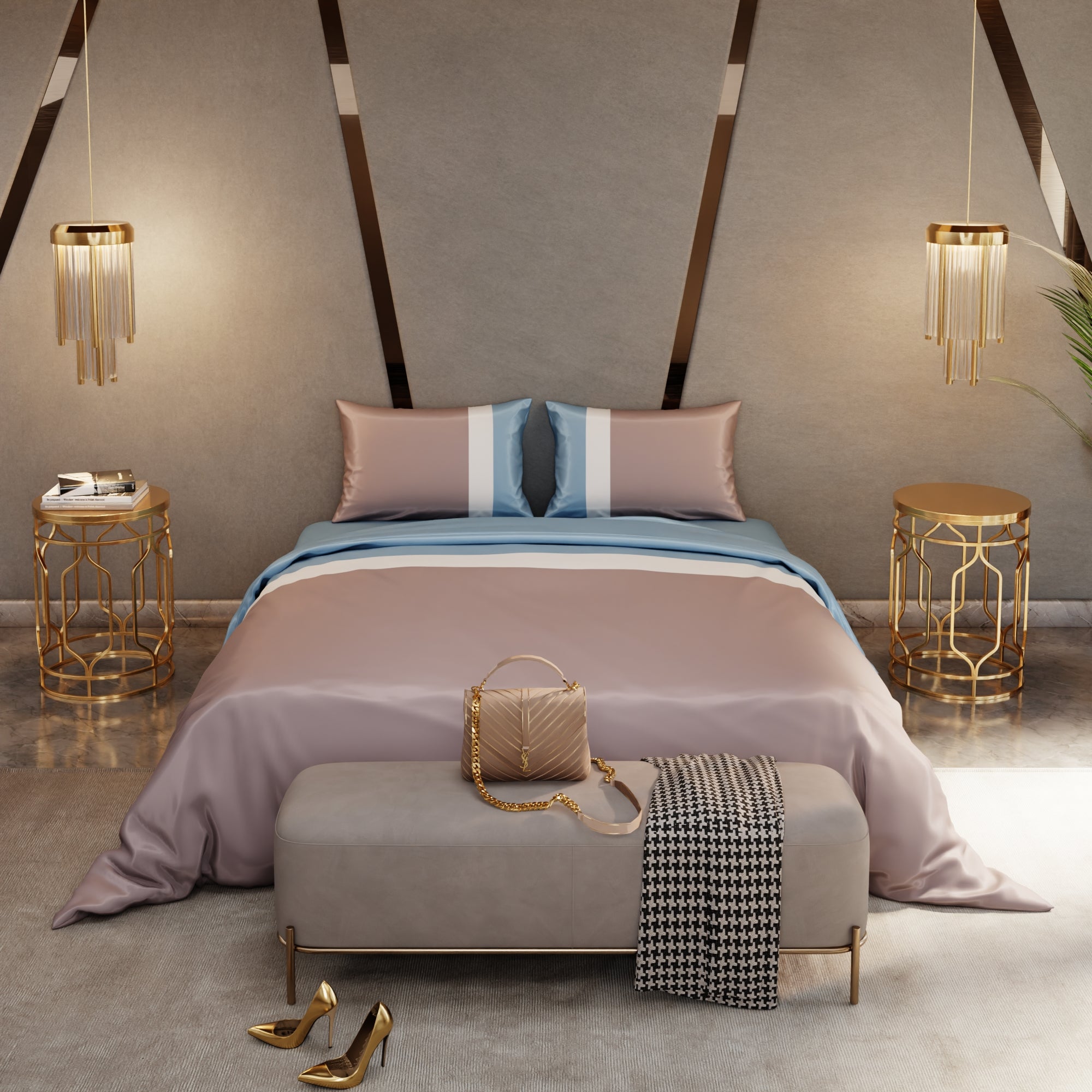 Urban Elegance Bands Comforter Set