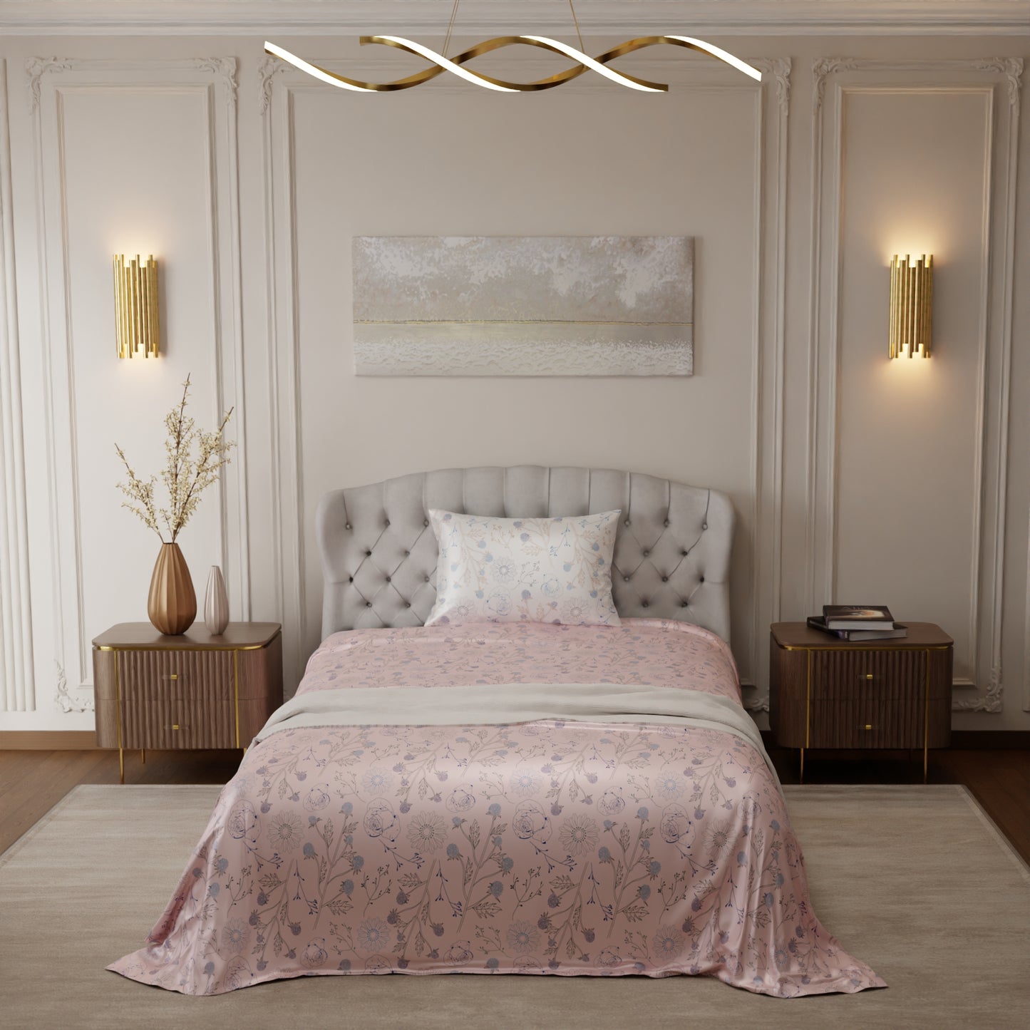 Paris Peach Fuzz Bedsheet Set