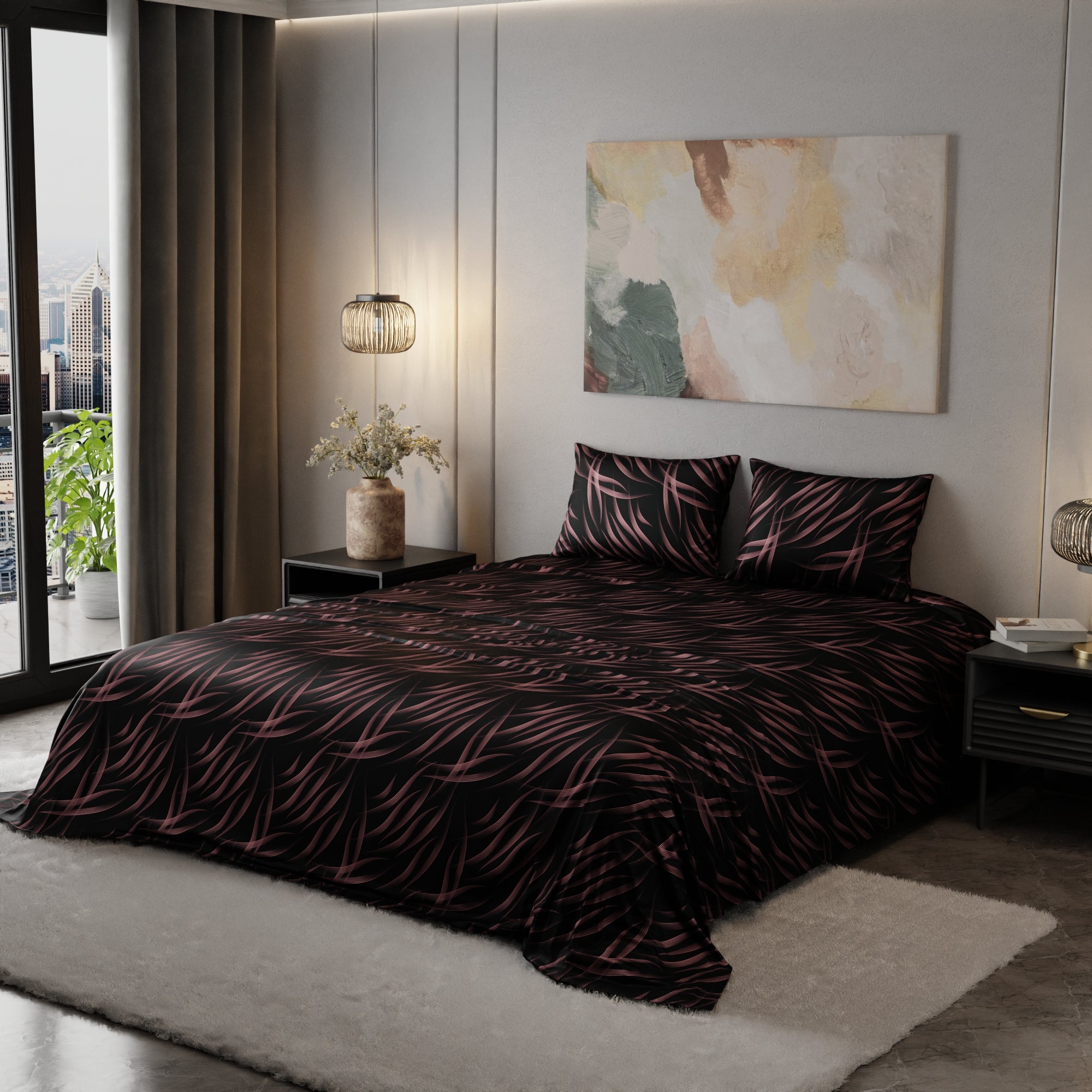 Noir Rouge Bedsheet Set