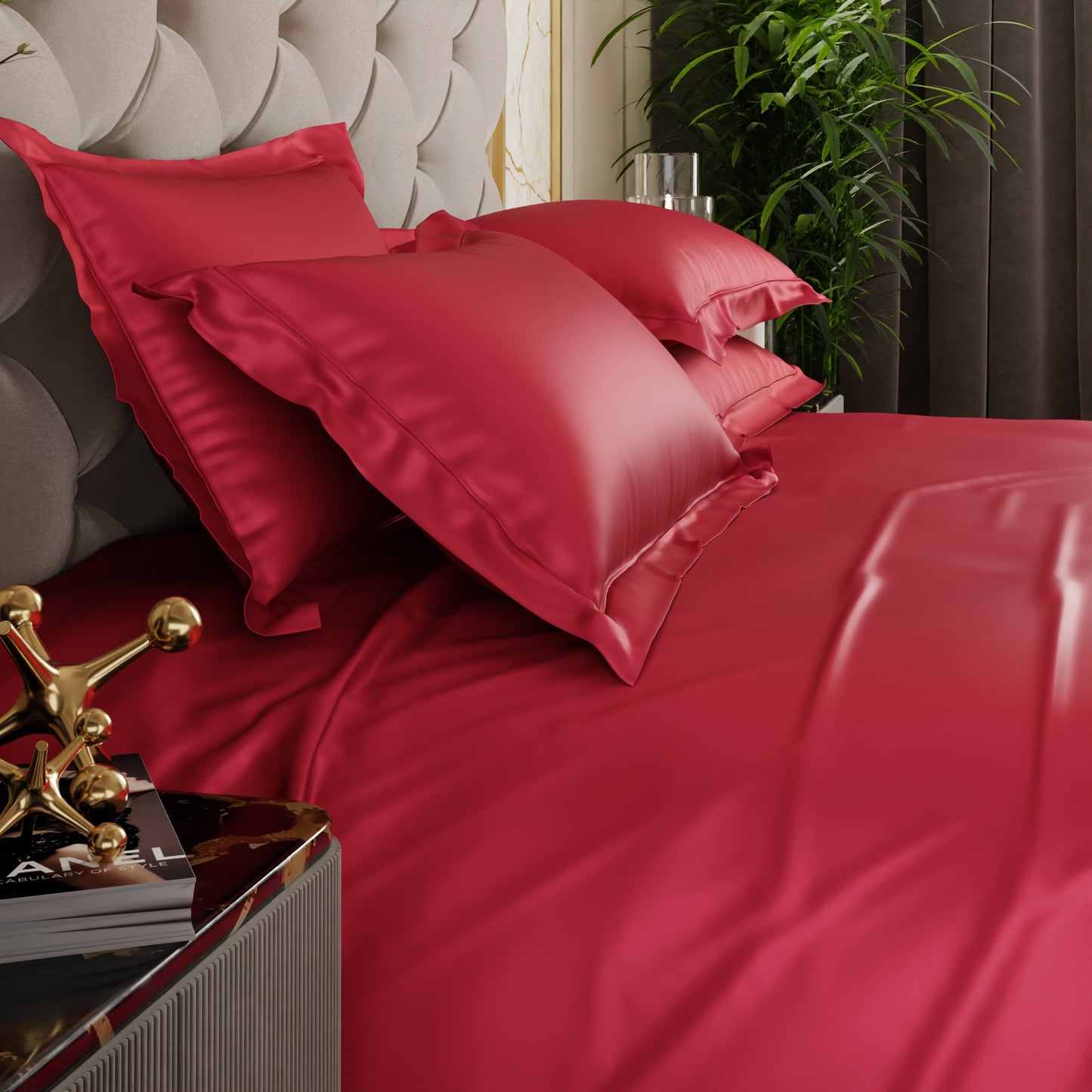 Flirty Red Flat Bedsheet Set