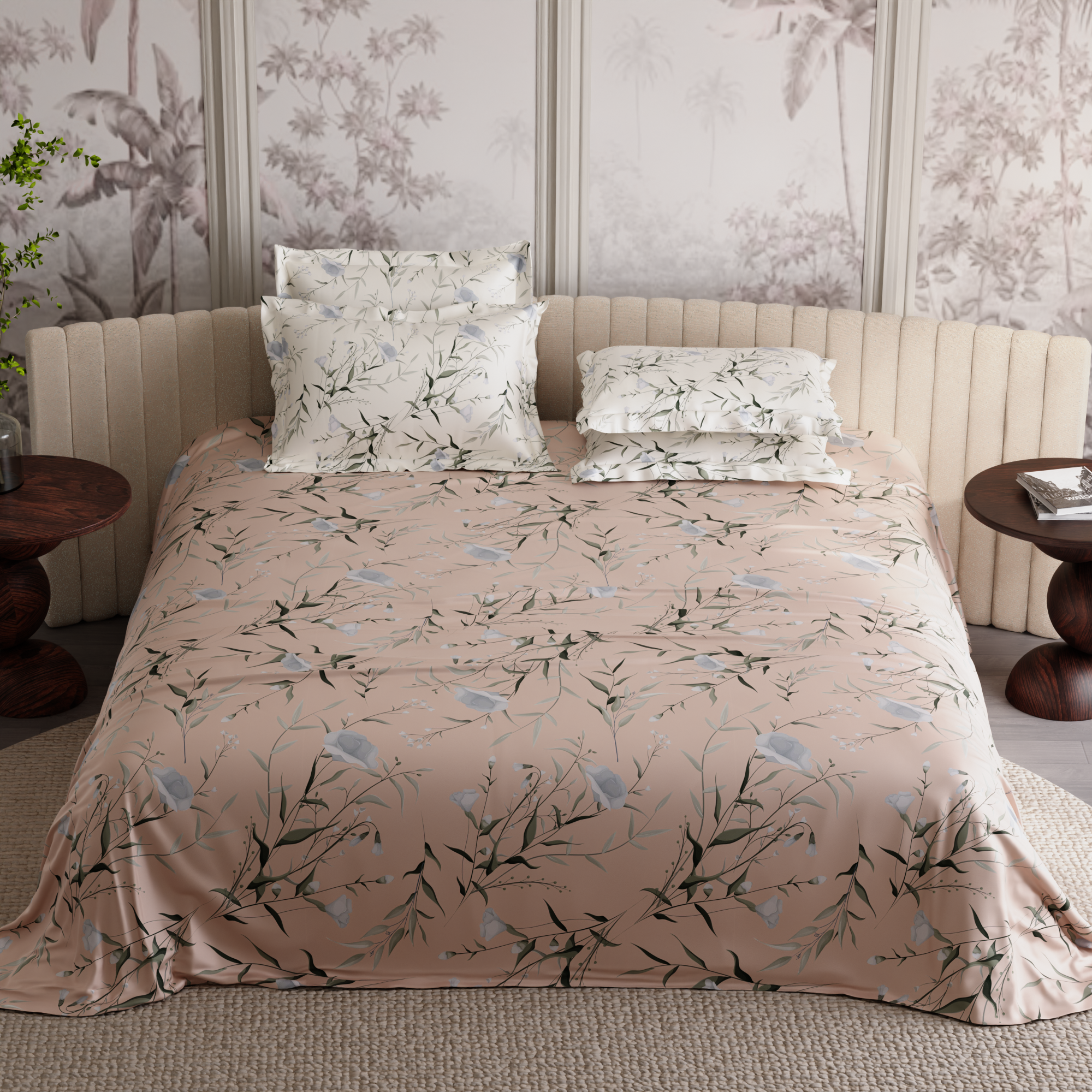 Nectar Bloom 300TC 100% Cotton Bedsheet Set