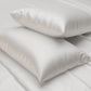 Silk-Like Vanilla White Pillow Covers - Set of 2