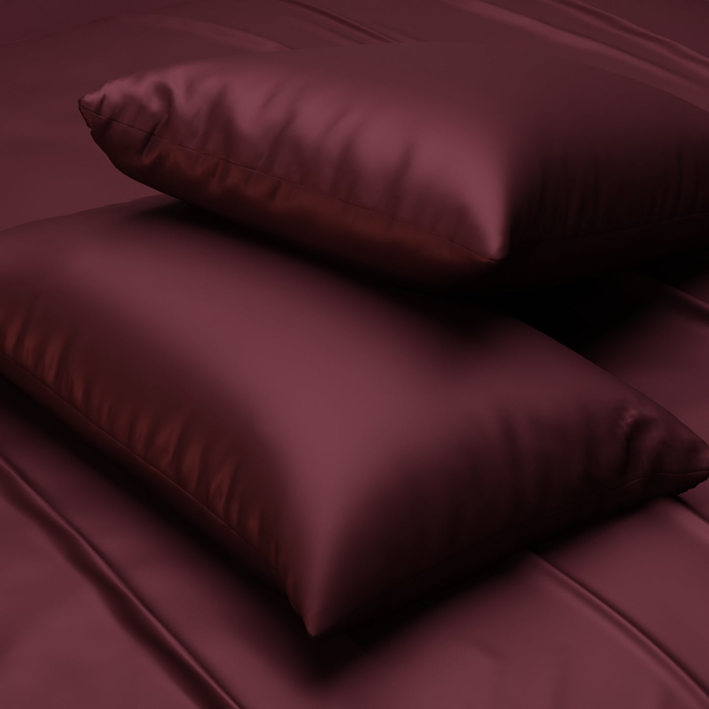 Silk-Like Velvet Wine Pillow Covers - Set of 2